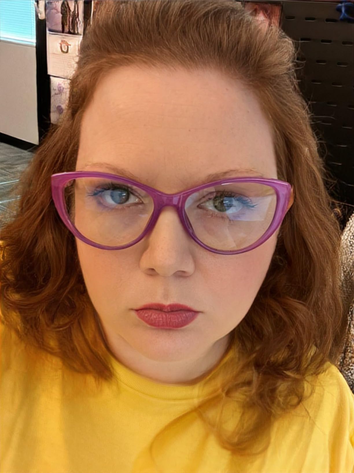 ANDWOOD Blue Light Blocking Glasses Women Bluelight Blocker Computer Cateye Clear Cat Eye Eyeglasses Frame AR003 customer photo 2