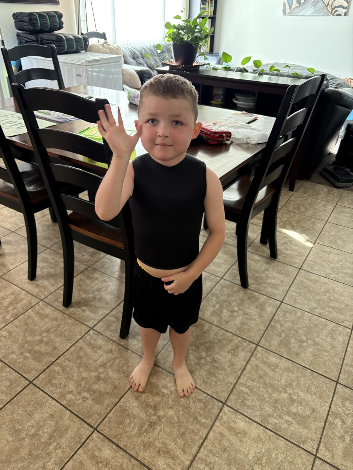 Special Supplies Sensory Compression Vest Deep Pressure Comfort for Autism, Hyperactivity, Mood Processing Disorders, Breathable, Form-Fitting, Kids and Adults (Medium (Pack of 1), Black) customer photo 2