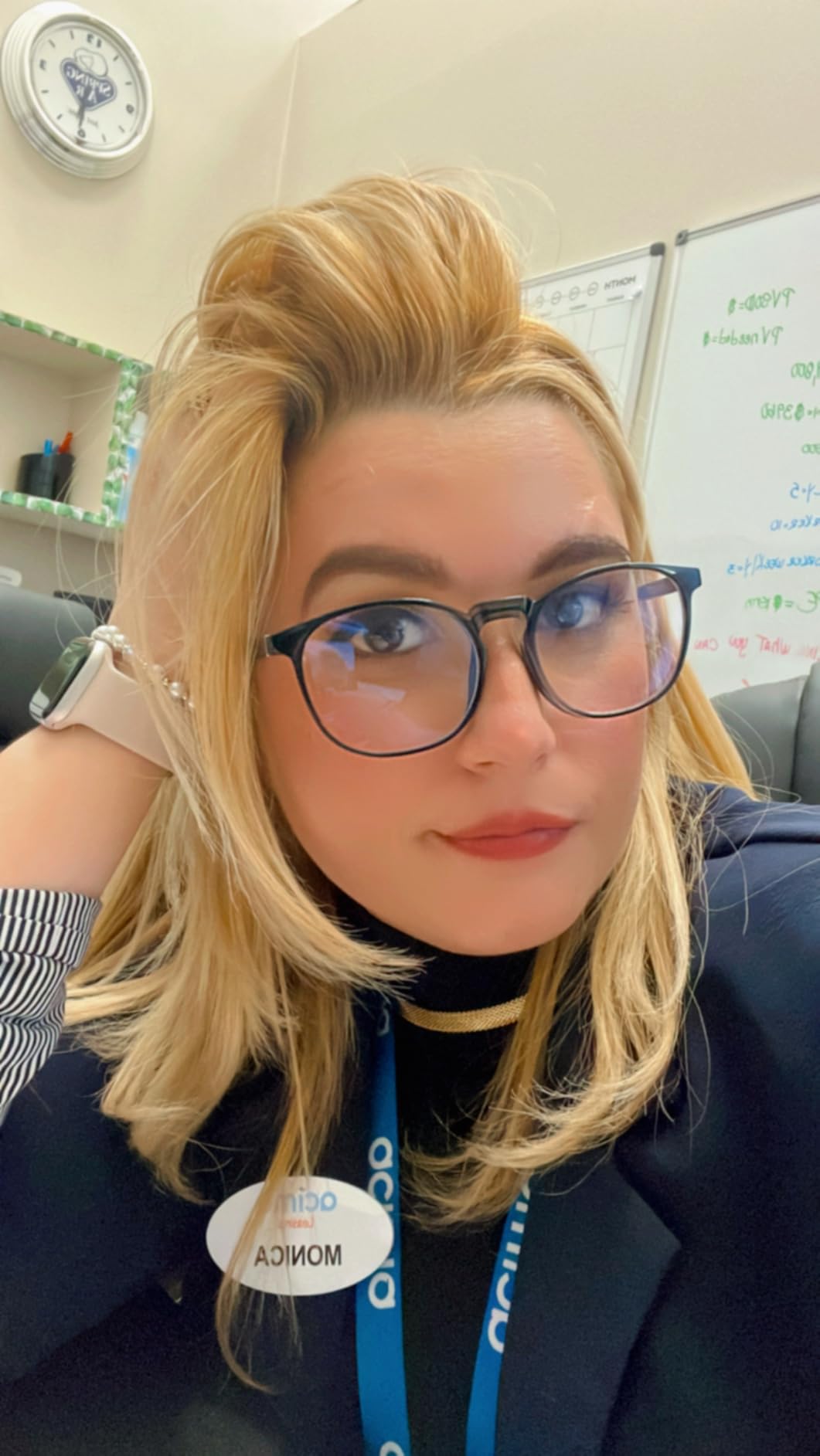 Blue Light Blocking Glasses Women/Men, Retro Round Anti Eyestrain Computer Gaming Glasses(Black+Blue) customer photo 2
