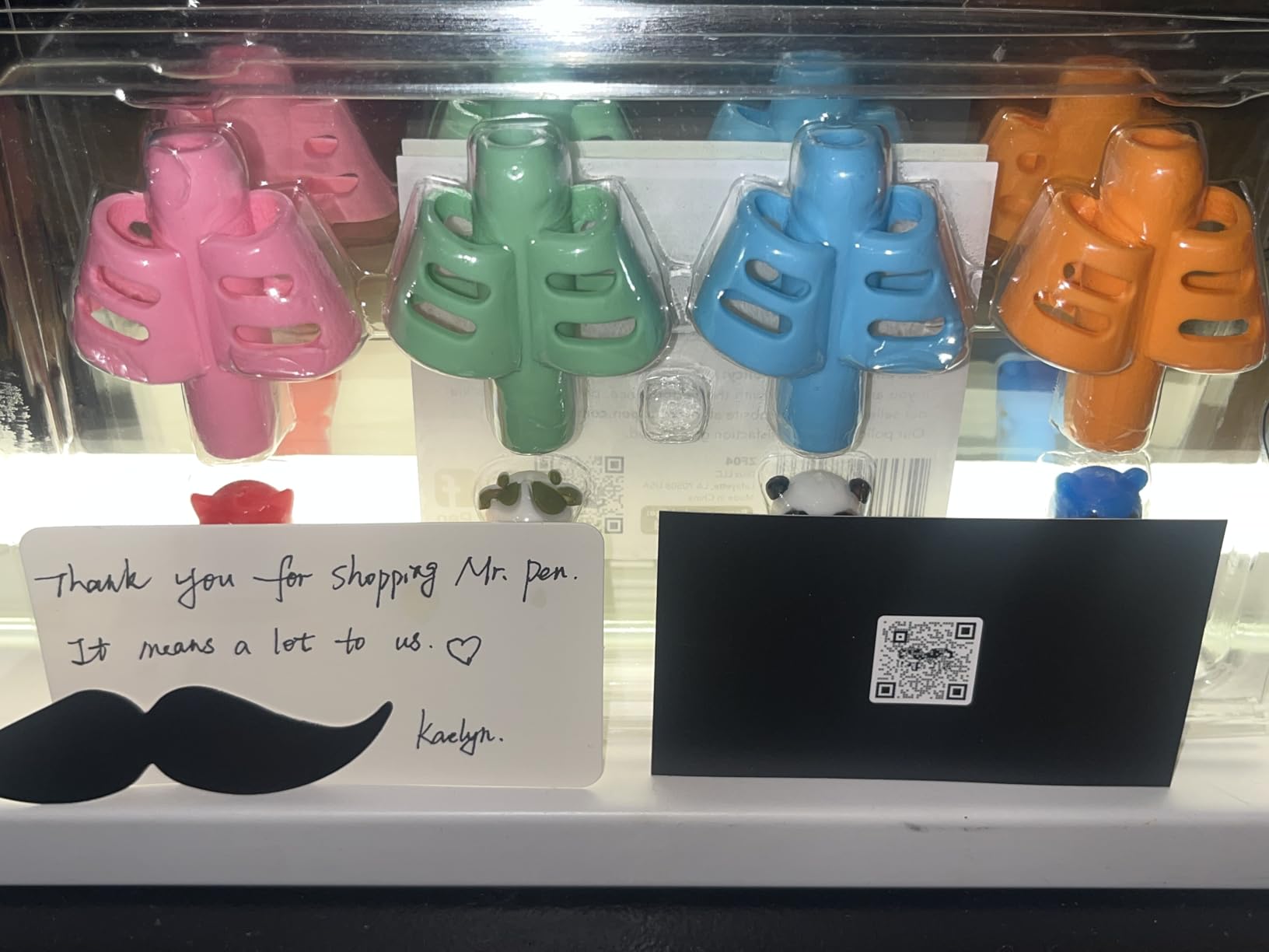 Mr. Pen - Pencil Grips for Kids Handwriting, 4 Pack with 4 Clips customer photo 2