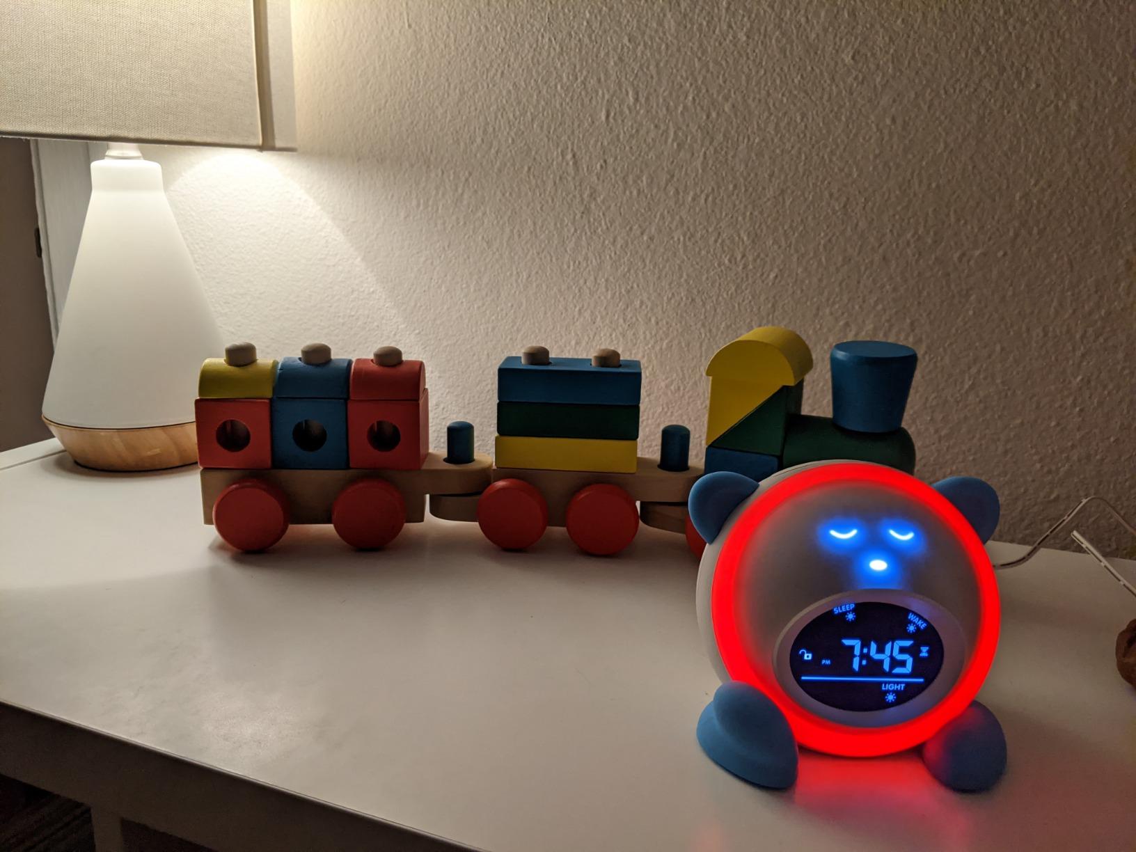 OK to Wake Clock for Kids, Sleep Training Clock with Night Light and Sound Machine, Kids Alarm Clock for Bedrooms (Blue) customer photo 1
