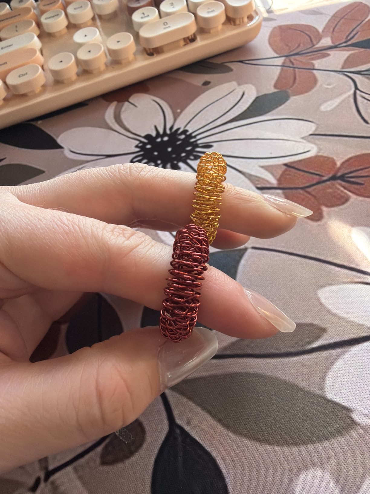 Mr. Pen- Spiky Sensory Rings, 10 Pack, Jewel Tones, Stress Relief Fidget Sensory Toys, Fidget Ring for Anxiety, Massager, Individuals with BFRB, ADHD and Attention Disorder customer photo 2