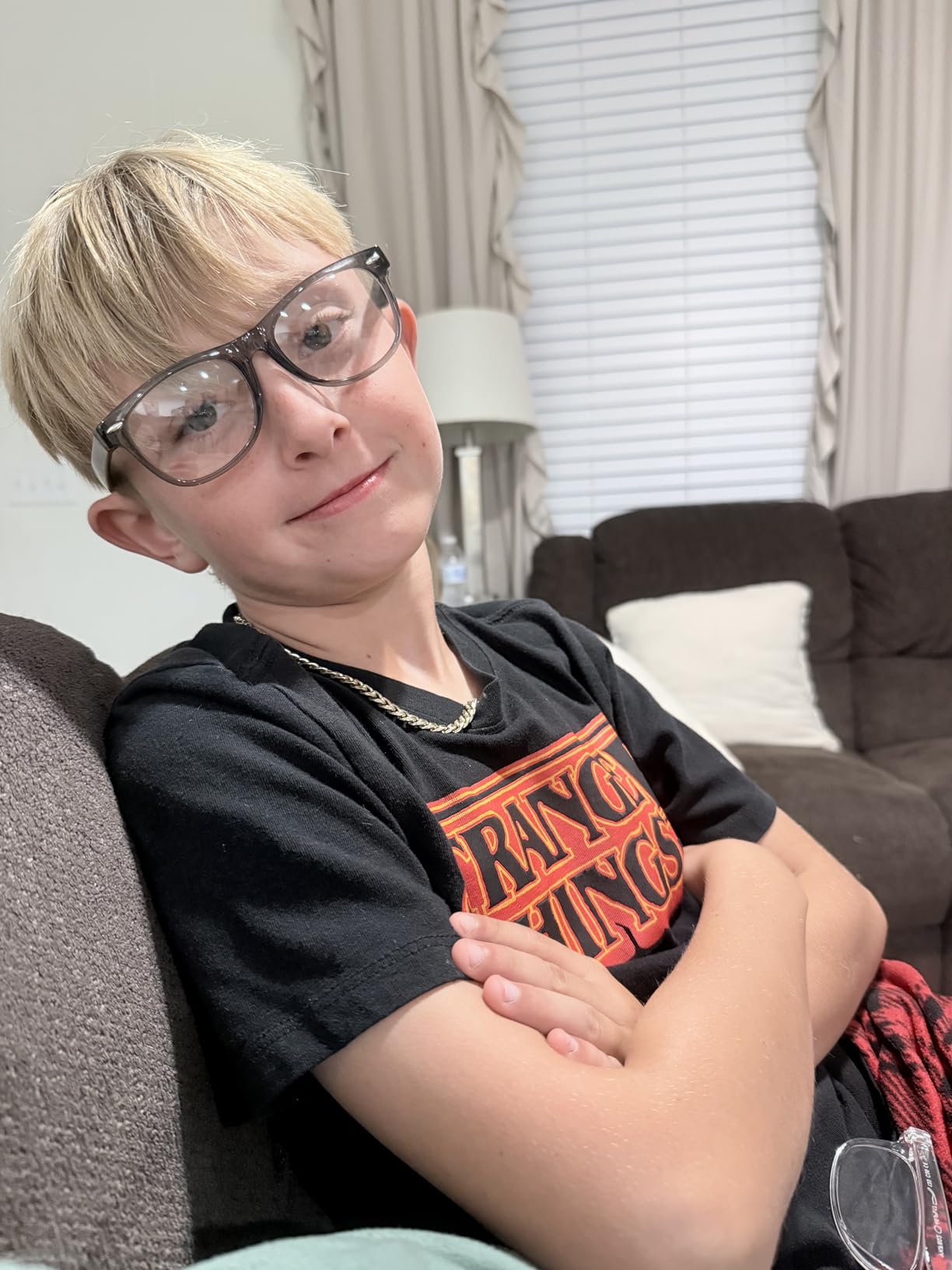 DYLB Kids Blue Light Blocking Glasses girls boys 2 pack, computer video gaming glasses for kids girls boys Age 3-10, Anti blue light & Headache customer photo 2