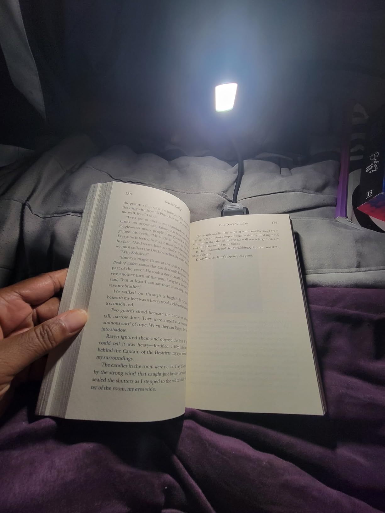 Gritin 9 LED Rechargeable Book Light for Reading in Bed - Eye Caring 3 Color Temperatures, Stepless Dimming Brightness, 80 Hrs Runtime Small Lightweight Clip On Book Reading Light for Studying customer photo 2