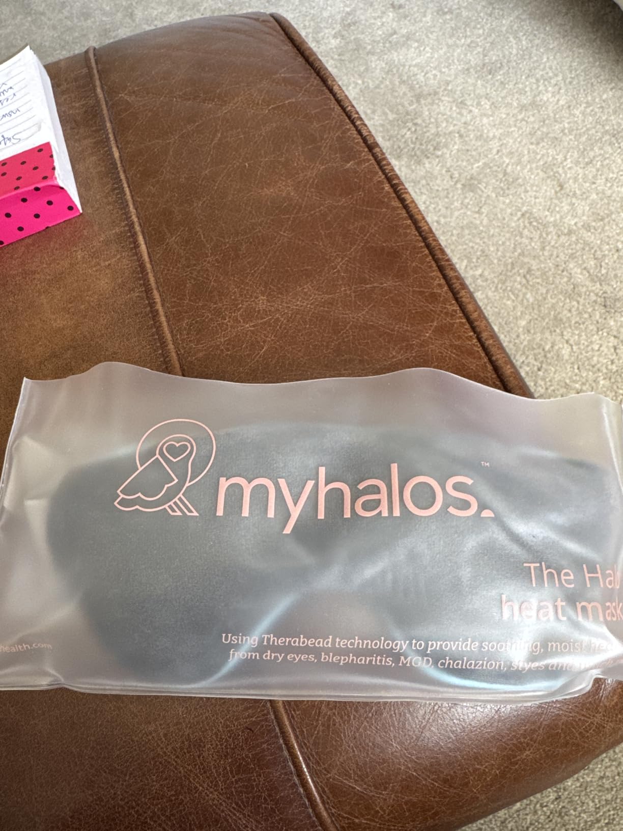 MyHalos Heated Eye Mask for Dry Eyes - Steam Warm Compress for Eyes - Remove Styes, Chalazion Therapy Warming and Heating Pad Hot Compress - Moist Heat Mask for Blepharitis & MGD - FSA|HSA Eligible customer photo 1