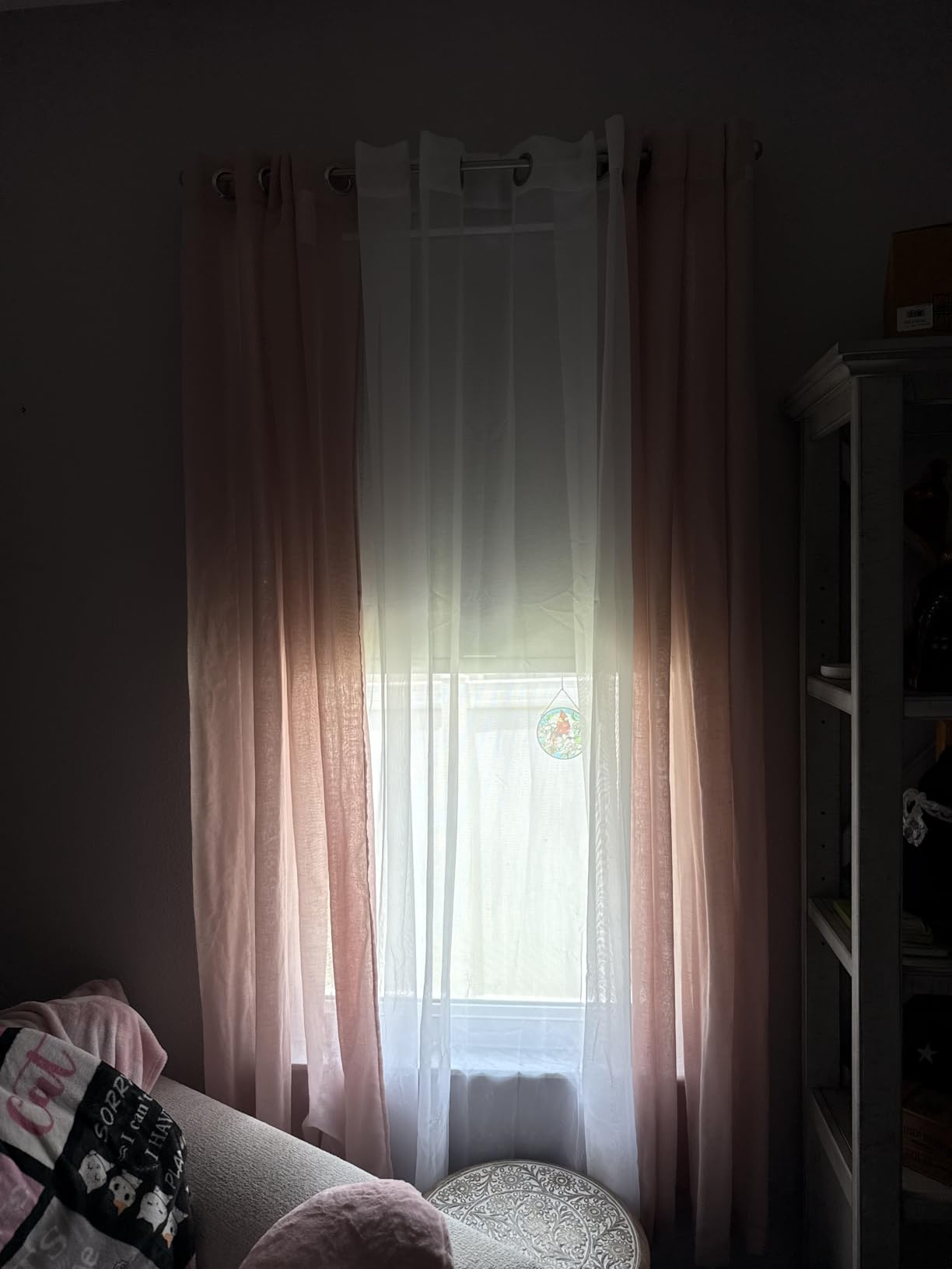 NICETOWN White Sheer Linen Curtains 84 Inch Length 2 Panels Set, W52xL84 | Grommet Semi Sheer Privacy with Light Filtering Flax Window Treatments for Bedroom/Living Room customer photo 1