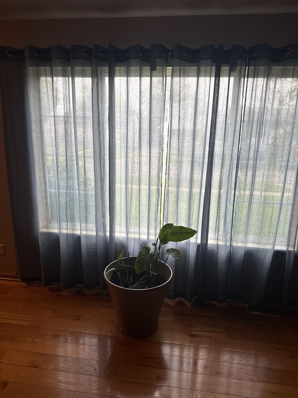 NICETOWN White Sheer Linen Curtains 84 Inch Length 2 Panels Set, W52xL84 | Grommet Semi Sheer Privacy with Light Filtering Flax Window Treatments for Bedroom/Living Room customer photo 2