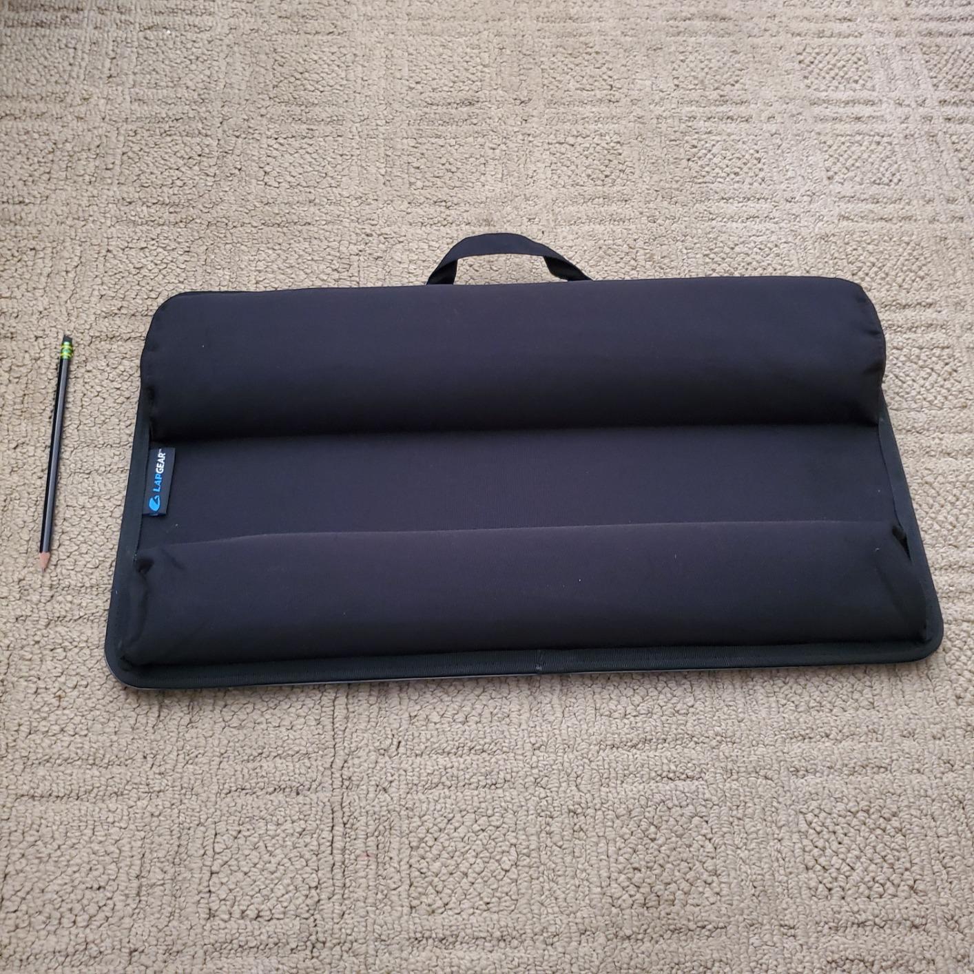 LAPGEAR Home Office Lap Desk with Device Ledge, Mouse Pad, and Phone Holder - Pink - Fits up to 15.6 Inch Laptops - Style No. 91584 customer photo 1