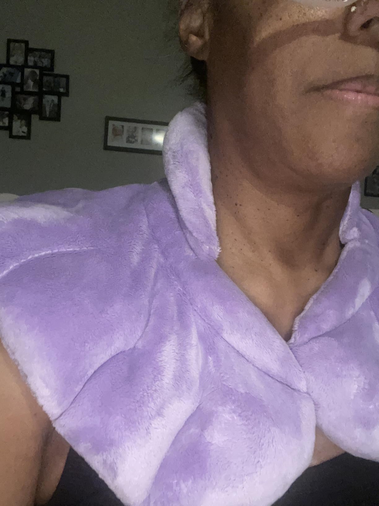 Microwavable Heat Pad for Neck and Shoulders, Weighted Microwave Moist Heating Wrap for Pain Relief Sore Muscle Stress Tension, Heated Wrap with Aromatherapy, Hot & Cold Compress, Grey customer photo 1