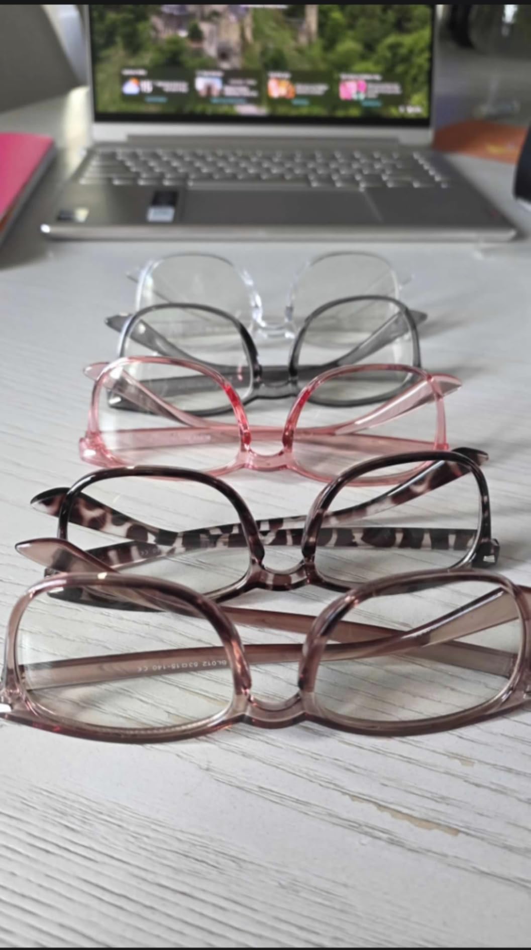 Blue Light Glasses for Woman Men | 99% Blue Light Blocking Glasses for Computer Gaming TV Phone Screen Square Frame | Anti Eyestrain & UV Glare Protection - 5 Pair customer photo 2