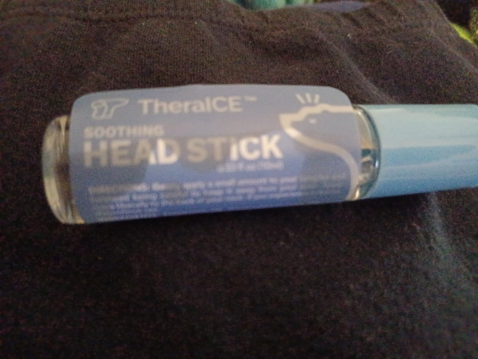TheraICE Soothing Head Stick 10 ml (.33-Oz) Essential Oil Roll on Aromatherapy for Fast Cooling Comfort: Peppermint, Spearmint, Lavender, Chamomile, Rosemary, Eucalyptus. Metal Roller. USA Made customer photo 2