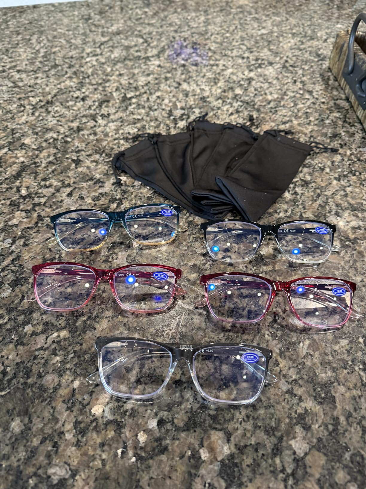 SIGVAN Ladies Reading Glasses Blue Light Blocking Spring Hinge Fashion Pattern Print Eyeglasses for Women customer photo 2