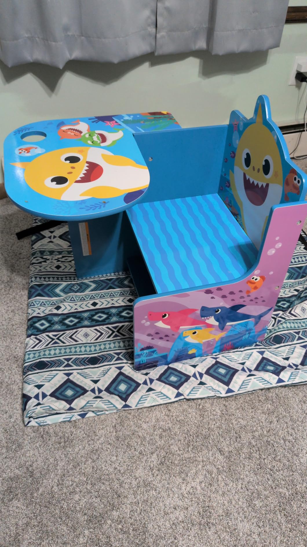 Delta Children Space Adventures Chair Desk with Storage Bin - Ideal for Arts & Crafts, Snack Time, Homeschooling, Homework & More - Greenguard Gold Certified, Blue customer photo 2
