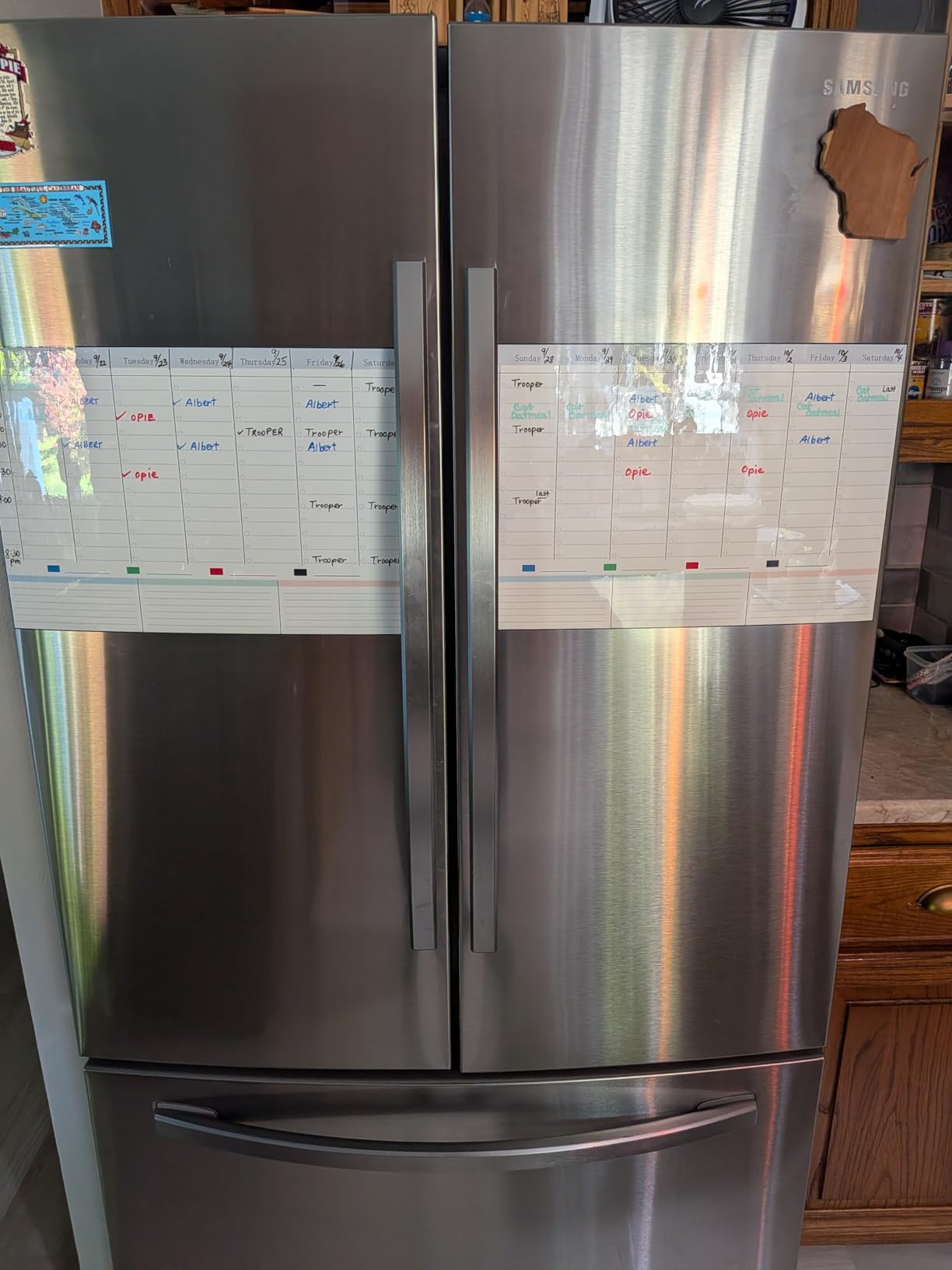 POPRUN Magnetic Fridge Calendar, 16.9