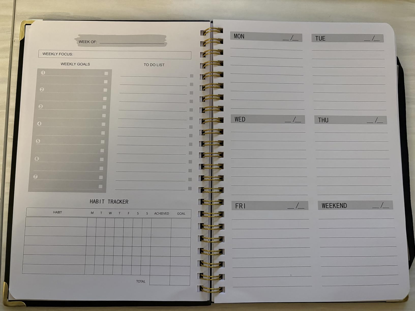 Undated Weekly Planner - Weekly Goals Notebook with To Do List, Habit Tracker, Daily Schedule Journal with Spiral Binding, 5.7 x 8.0 inches, Productivity Organizer Notebook for Work, School, Home, Pink customer photo 2