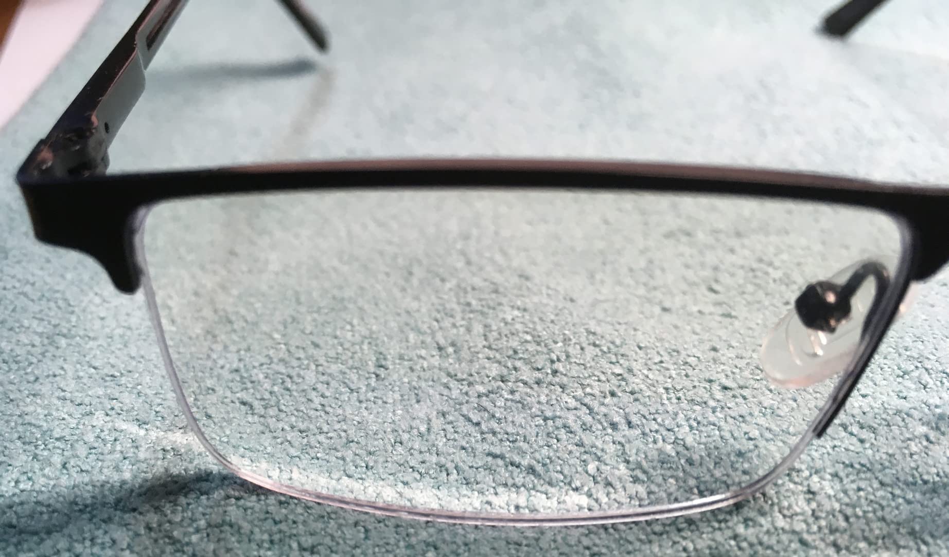 3 Pack Reading Glasses for Men Blue Light Blocking, Lightweight Metal Rectangle Semi Rimless Readers for Men, Anti Eyestrain/UV, Half Frame Spring Hinge Eyeglasses with Pouches 150 customer photo 2