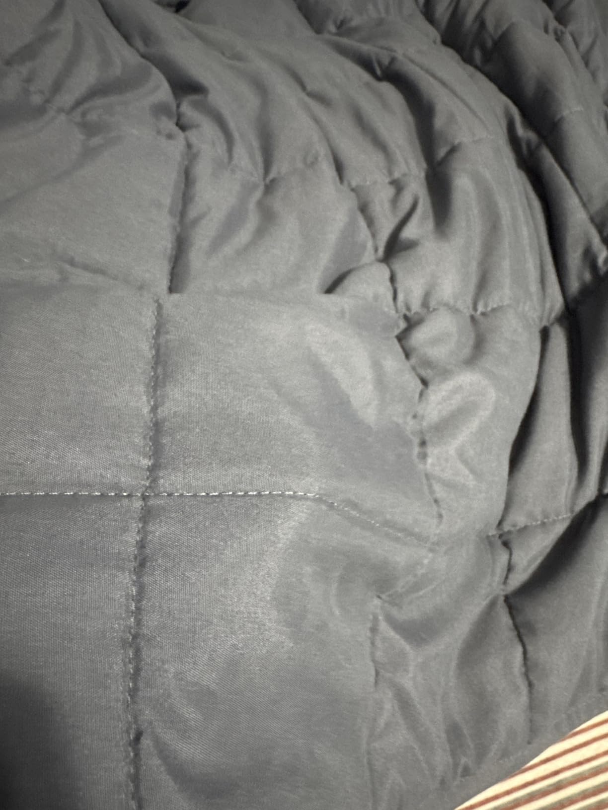 L'AGRATY Weighted Blanket for Adults- Dark Grey, 48