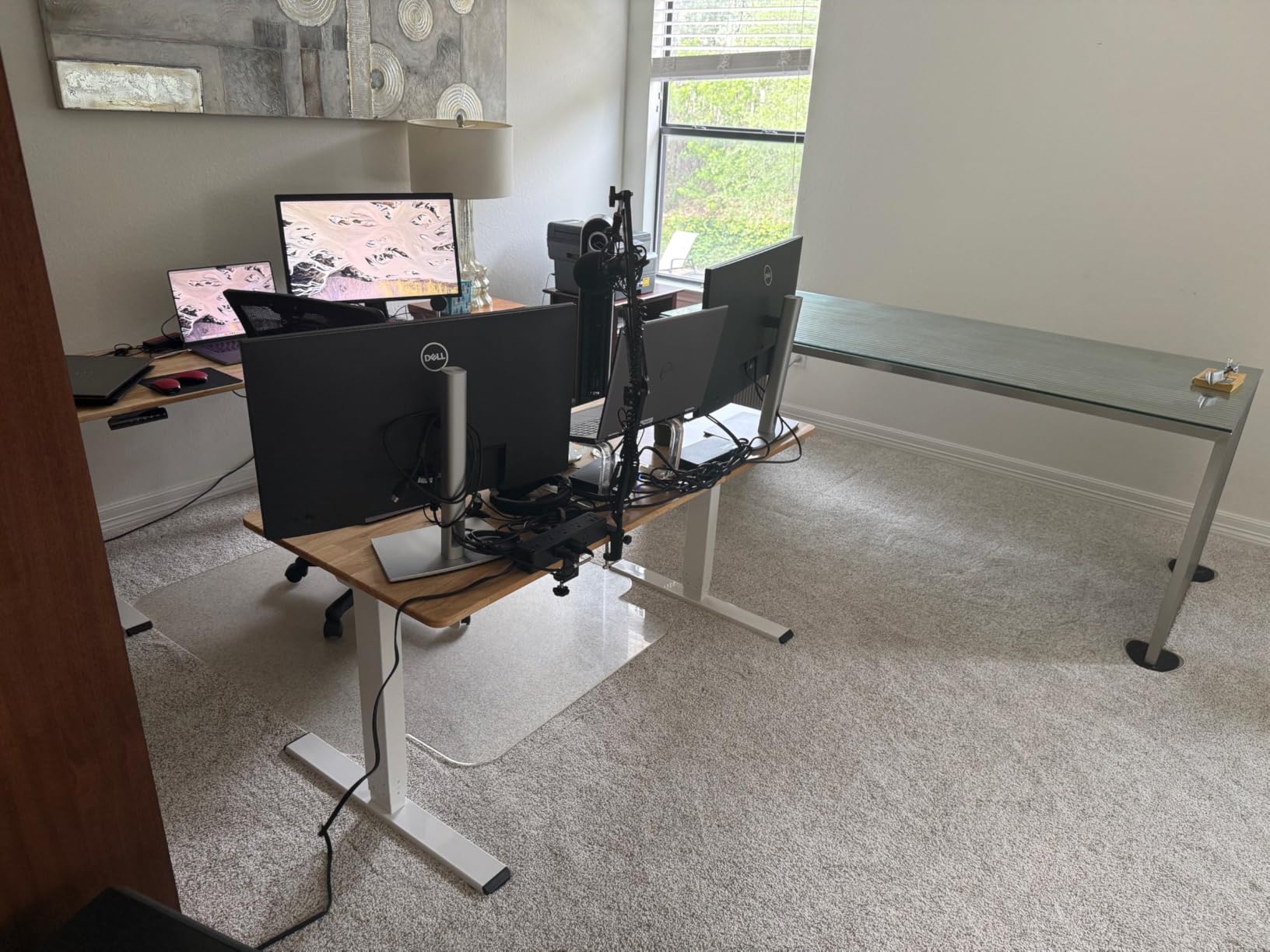 FlexiSpot E6 Bamboo 3-Stage Dual Motor Electric Standing Desk 48 x 24 Sit Stand Up Desk, Holds 220 lbs, Adjustable Height w/ Memory Presets, Solid Bamboo Desktop & Black Frame customer photo 2