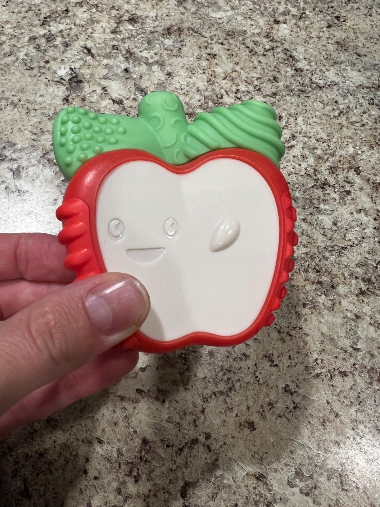 Infantino Lil' Nibbles Vibrating Apple Baby Teether, Sensory Exploration and Teething Relief with Soothing Vibrations and Textures customer photo 1