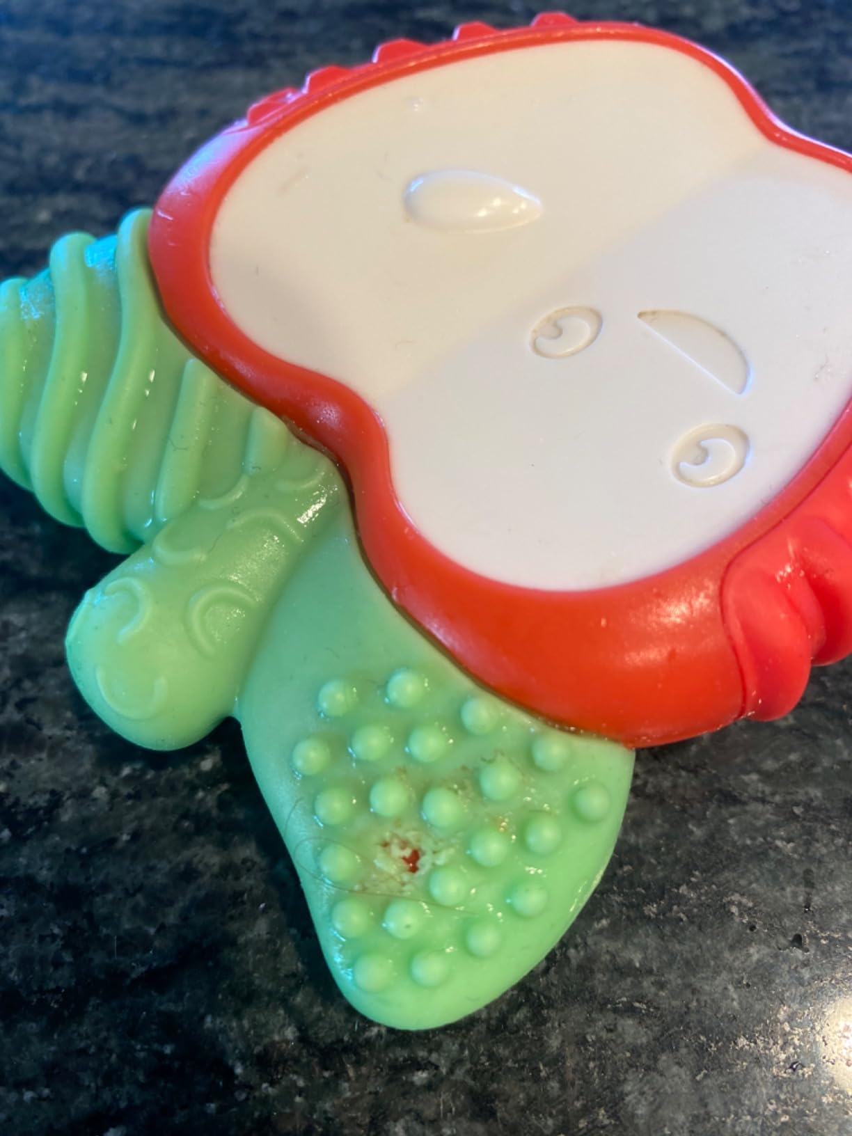Infantino Lil' Nibbles Vibrating Apple Baby Teether, Sensory Exploration and Teething Relief with Soothing Vibrations and Textures customer photo 2