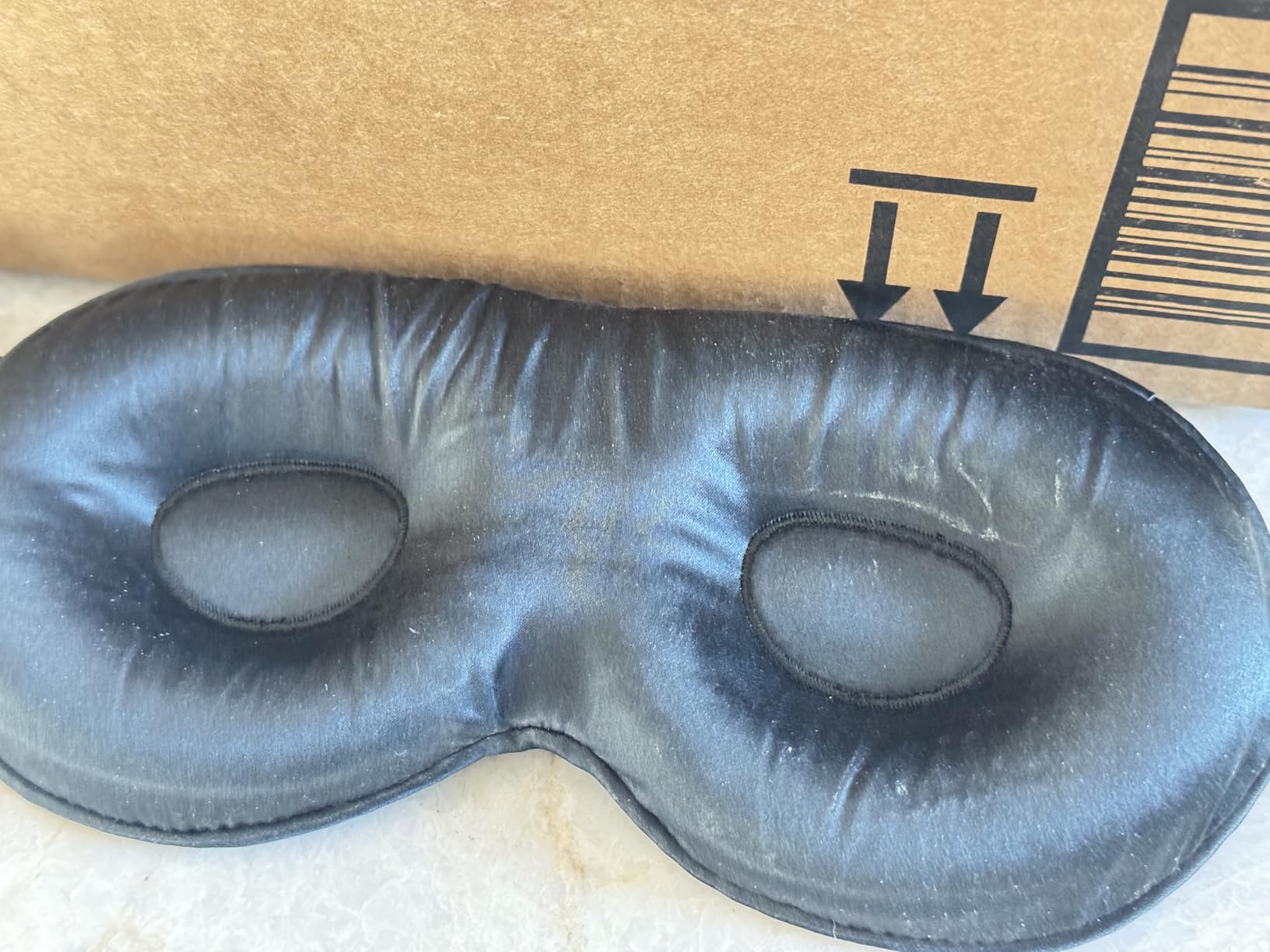 slip Contour Sleep Mask | 100% Pure Mulberry Silk, Ultra Soft | Contoured Design, Prevents Eye Pressure | Adjustable Strap, Ideal for Travel - Black customer photo 1
