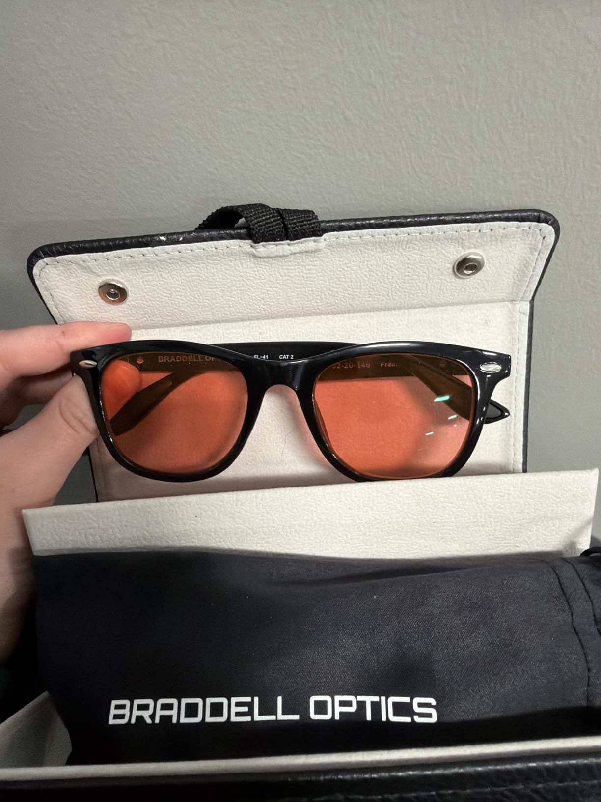 BRADDELL FL-41 Rose & FL-60 Wayfarer Blue Light Glasses for Migraine Light Sensitivity, Fluorescent LED Lighting & Concussion customer photo 2