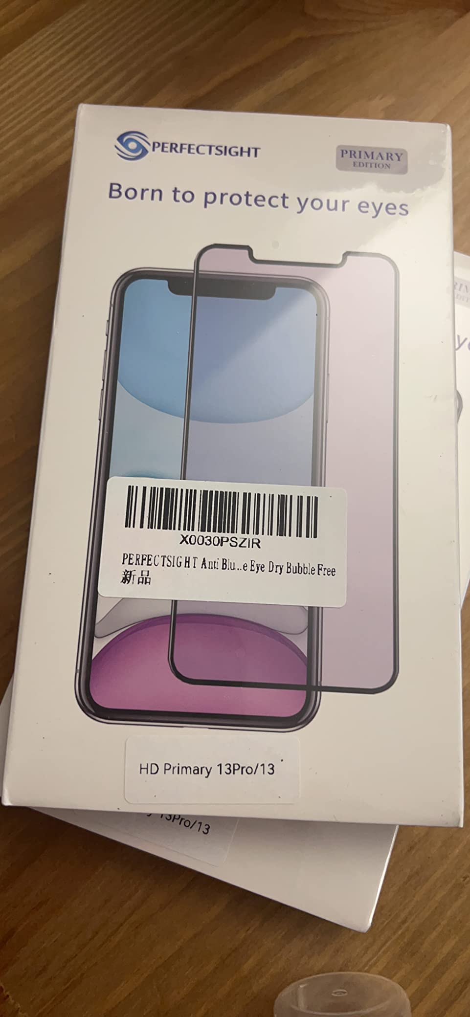 PERFECTSIGHT Anti Blue Light Screen Protector Designed for iPhone 13/ iPhone 13 Pro 2021 6.1 inch, HD Clear Blue Light Blocking Tempered Glass - Eye Protection customer photo 2