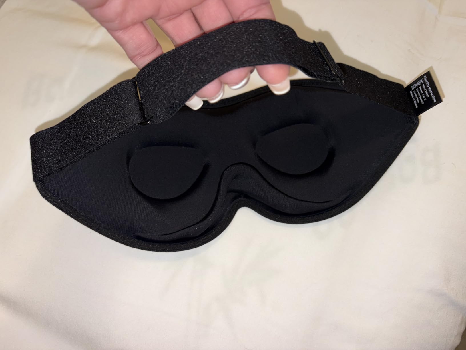 LitBear Sleep Mask for Side Sleeper Women Men, Eye Mask for Sleeping Light Blocking, 3D Contoured Cup Sleeping Mask, Soft Breathable Sleep Eye Mask with Adjustable Elastic Strap for Travel customer photo 1