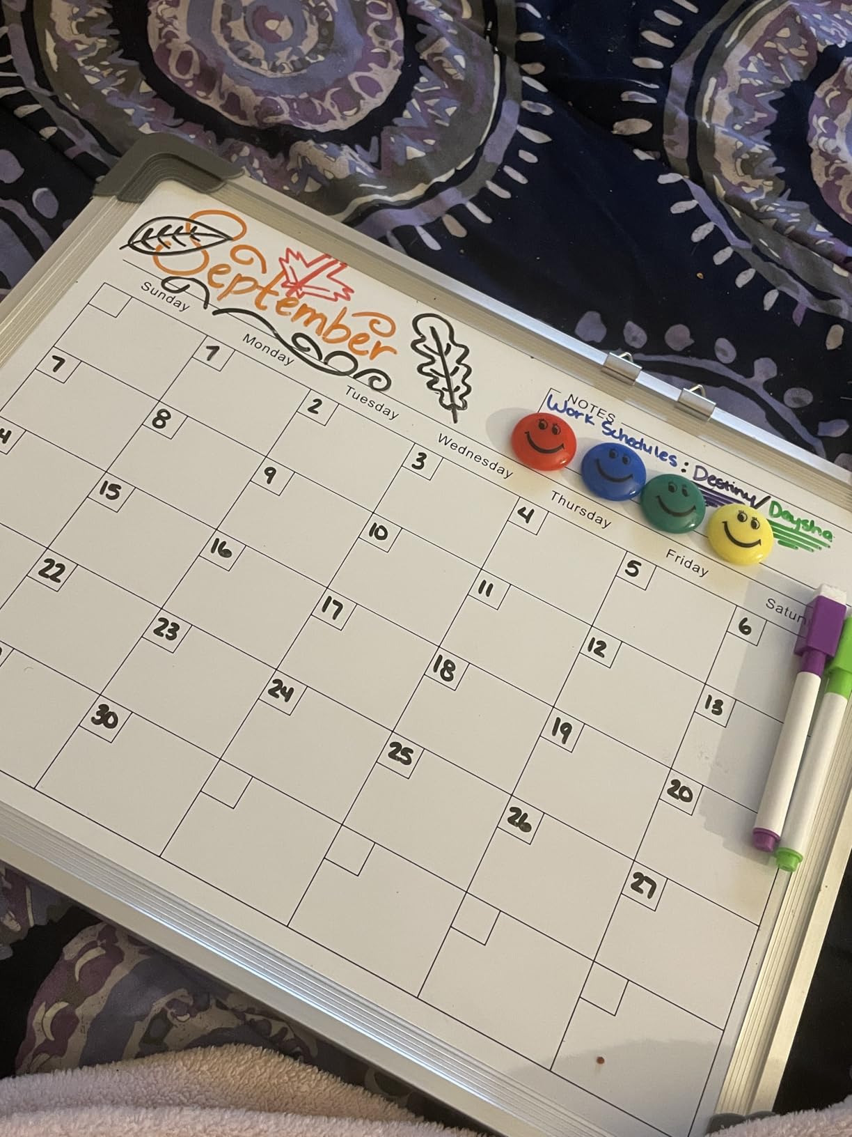 Dry Erase Calendar Whiteboard for Wall, Polegas 16