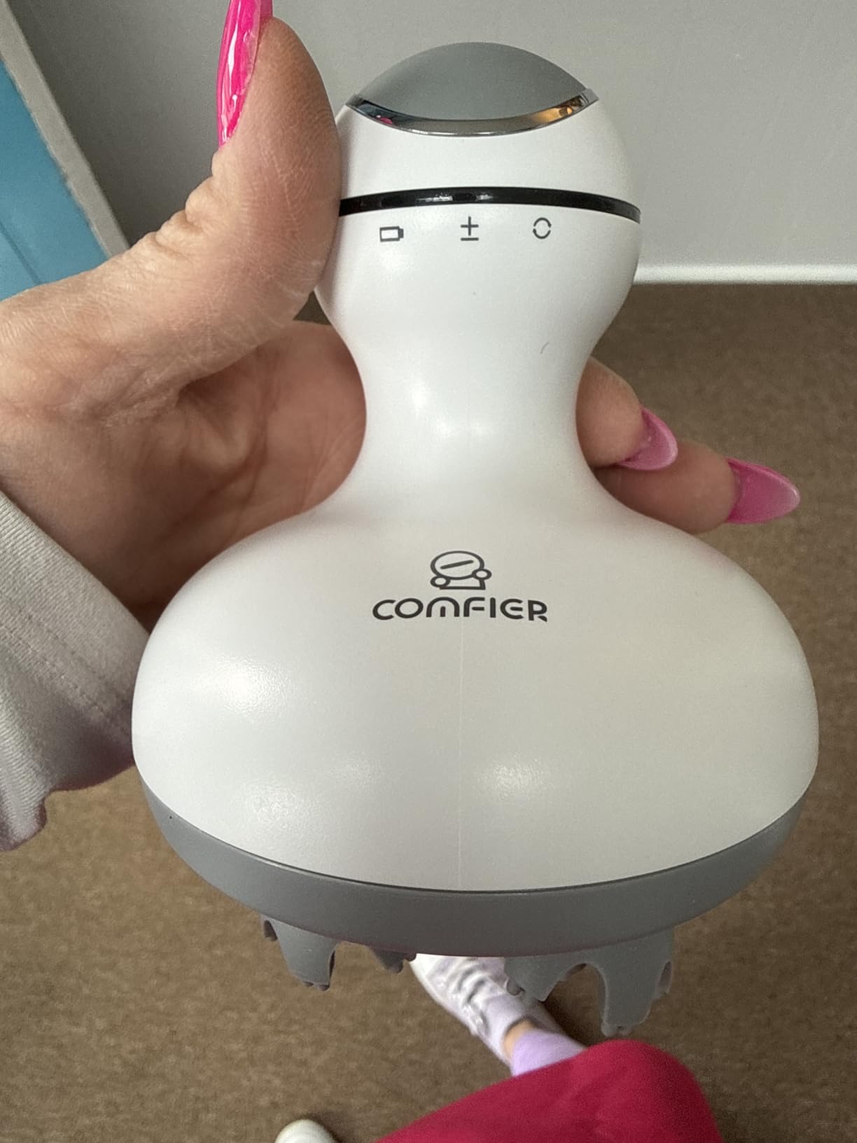 COMFIER Electric Scalp Massager, Waterproof Head Massager with Multi-Modes Vibration, Handheld Portable Head Scratcher for Hair Growth, Dog Cat Massager for Deep Clean and Stress Relax customer photo 1