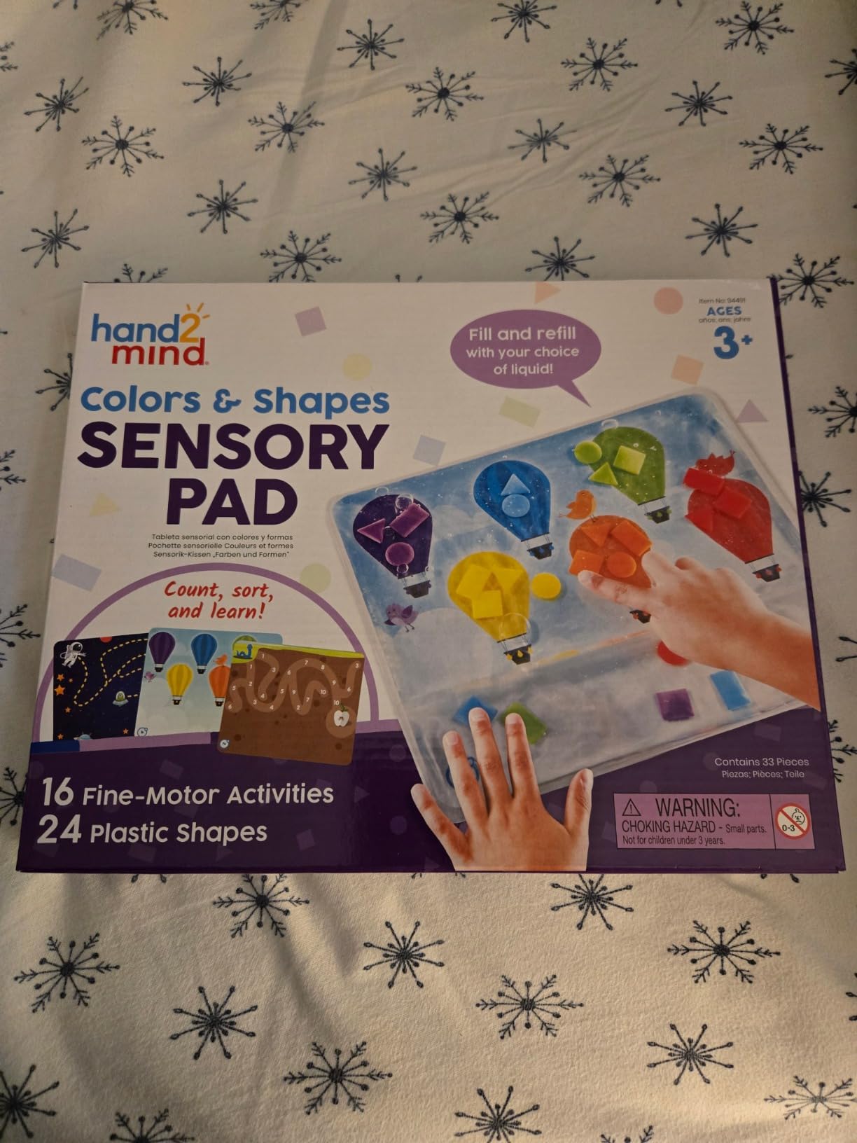 hand2mind Colors and Shapes Sensory Pad, Fine Motor Skills Toys for 3 Year Old, Sensory Toys for Sensory Play, Occupational Therapy Toys, Calming Toys for Kids, Shape Sorting Toy, Calm Down Corner customer photo 1