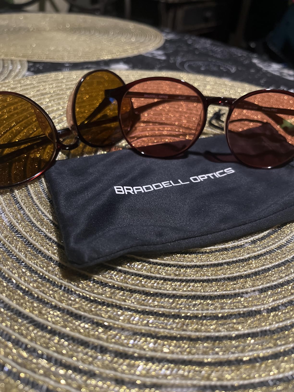BRADDELL Indoor FL-41 Rose & Outdoor FL-60 Brown Tinted Migraine Light Sensitivity Glasses for Fluorescent LED Glare, Photophobia and Concussion (MEDIUM-SMALL) customer photo 1
