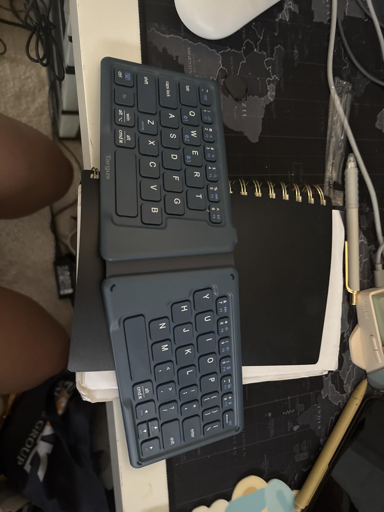 Targus Ergonomic Foldable Bluetooth Keyboard - Pocket-Sized, Split Ergonomic Design, Multi-Device Wireless Keyboard with DefenseGuard Protection - PKF00302US customer photo 2