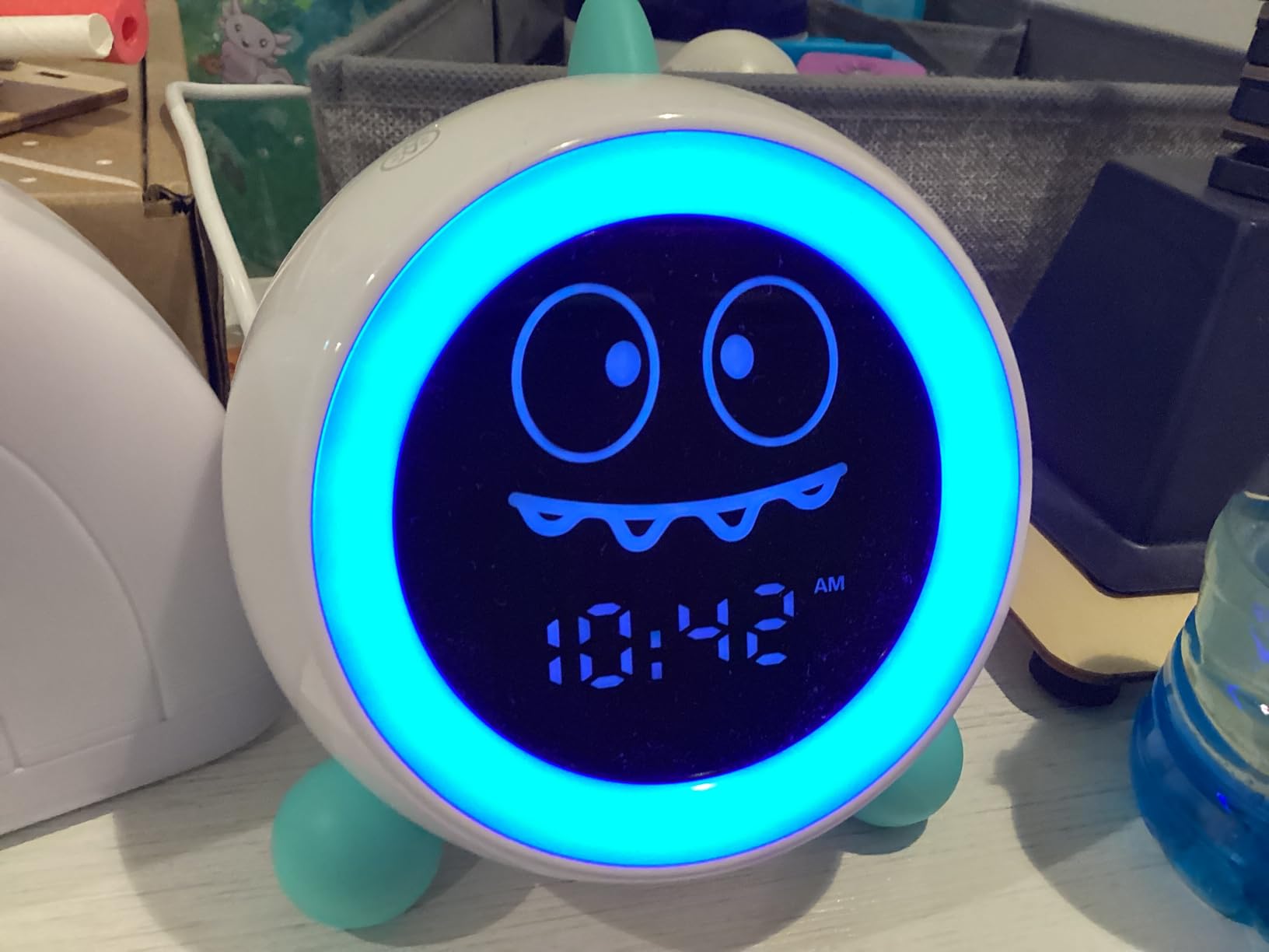 Kids Alarm Clock, Toddler Sleep Training Clock with Night Lights, Sound Machine, Time to Wake Dinosaur Alarm Clock for Children, Gift Ideas for Kids Toddler Boy Girl (Green) customer photo 1