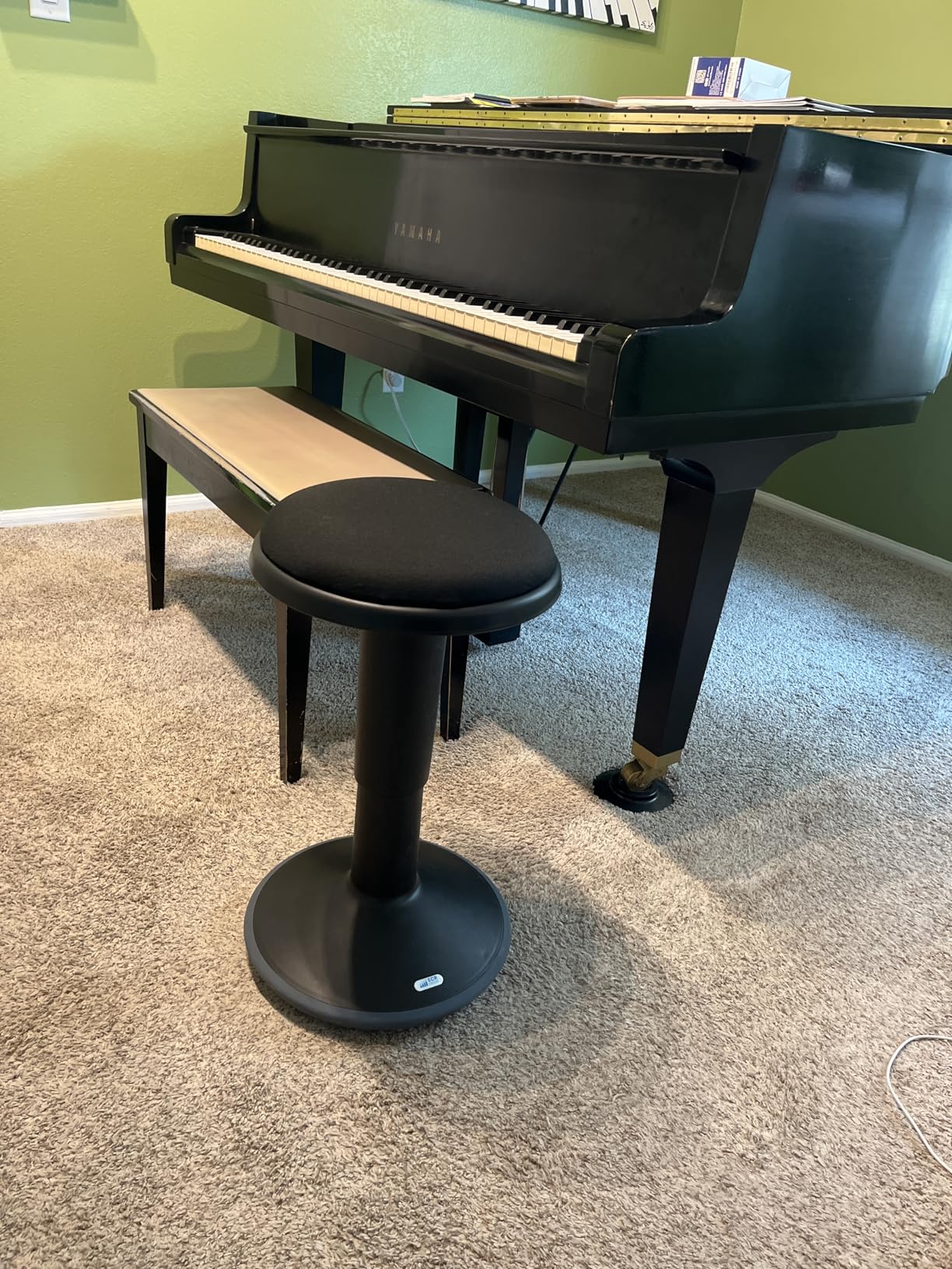 ECR4Kids Sitwell Wobble Stool with Cushion, Adjustable Height, Active Seating, Seafoam customer photo 1