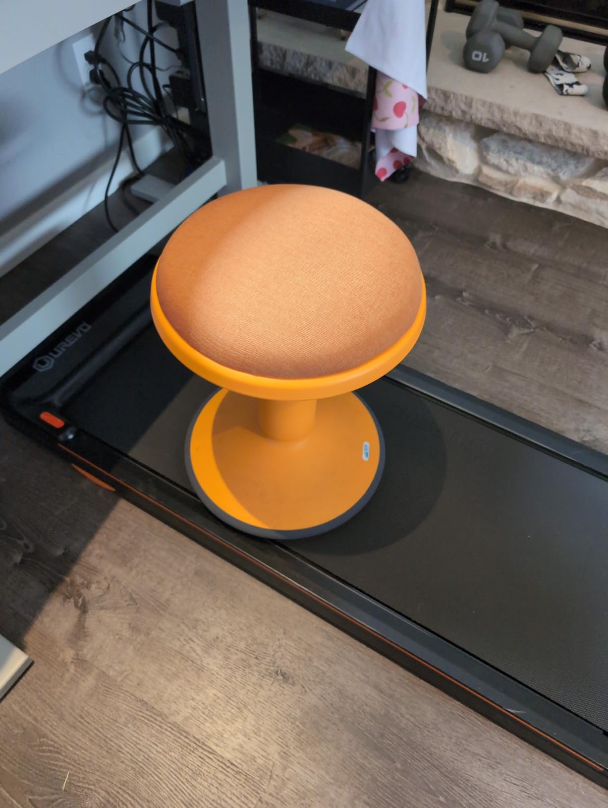 ECR4Kids Sitwell Wobble Stool with Cushion, Adjustable Height, Active Seating, Seafoam customer photo 2