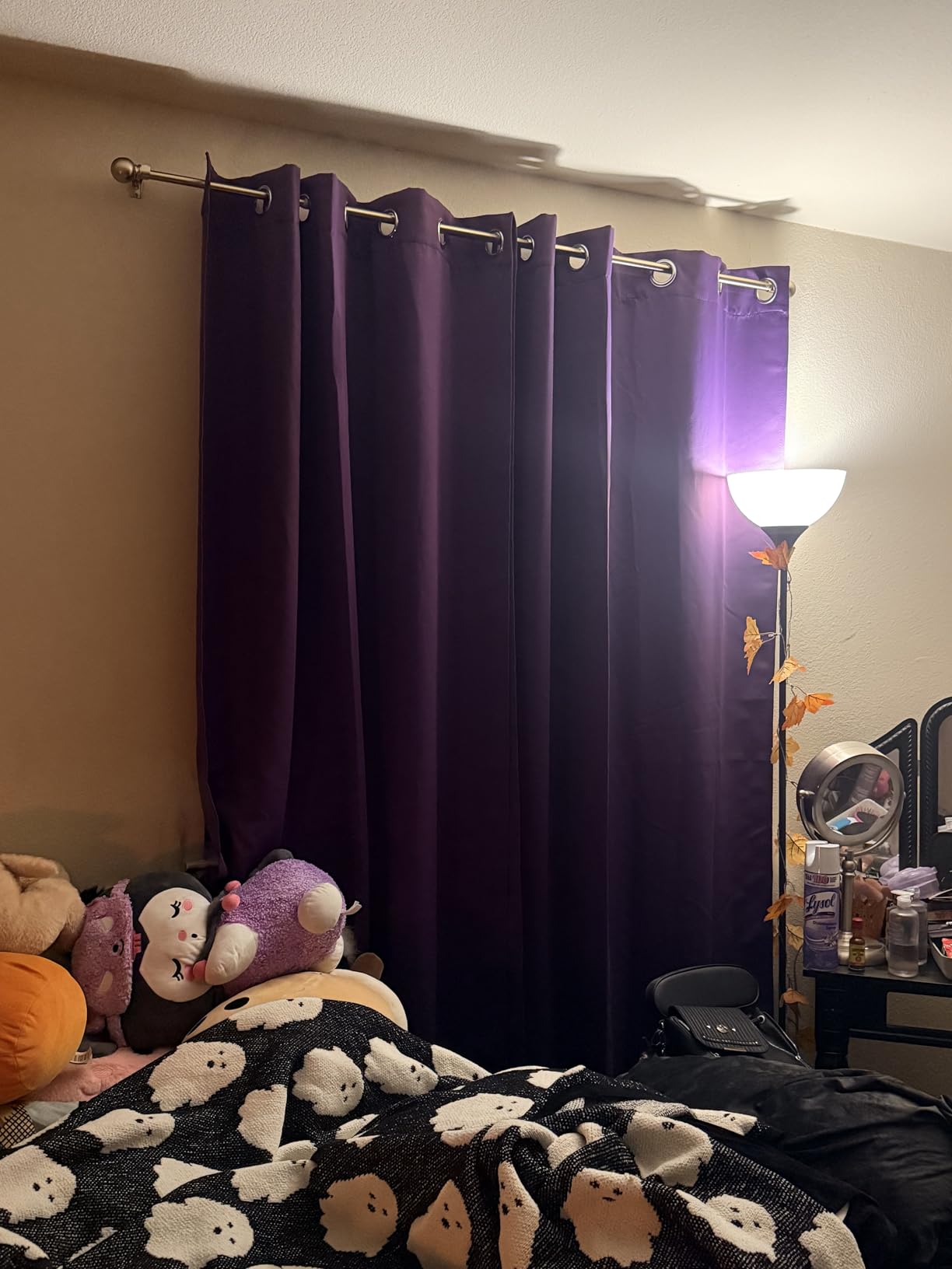 NICETOWN Black Curtains for Boys Room - Blackout Thermal Insulated Window Treatment Solid Grommet Room Darkening for Bedroom/Night Shift (Set of 2, W37 x L63) customer photo 1