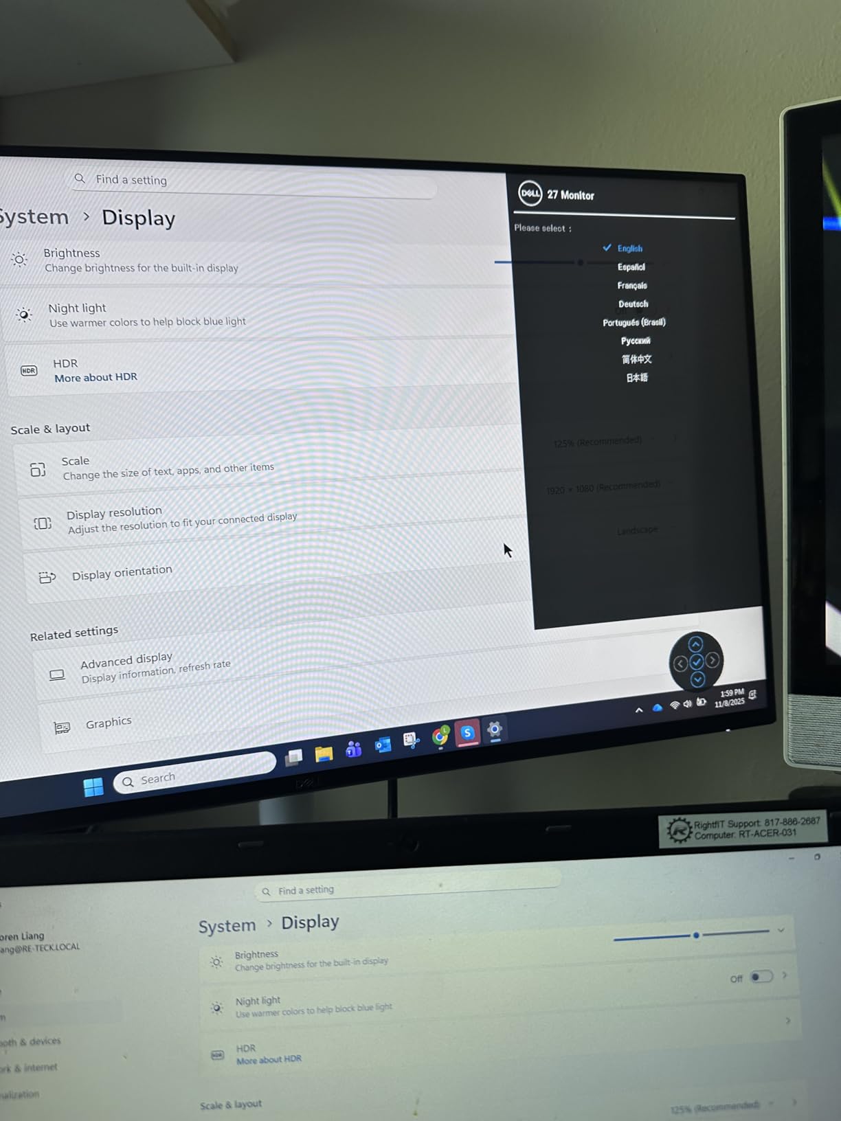 Dell S2725HS 27 Inch Monitor, FHD (1920x1080) Display, 100Hz Refresh Rate, 1500:1 Contrast Ratio, TUV Rheinland Eye Comfort 4 Star, Integrated 2x5W Speaker, Height/Tilt/Swivel/Pivot - Ash White Color customer photo 2