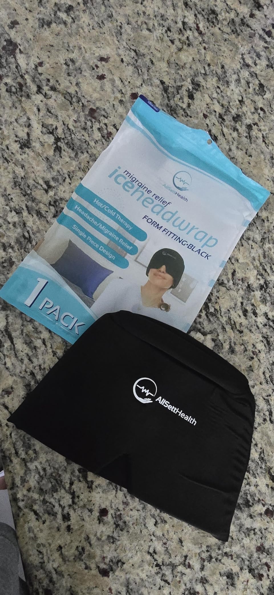 Migraine Relief Cap Ice Head Wrap Headache and Migraine Hat | Headache Relief with Hot/Cold Gel Head Ice Pack with Face and Eye Headache Mask Compress, Pink customer photo 2
