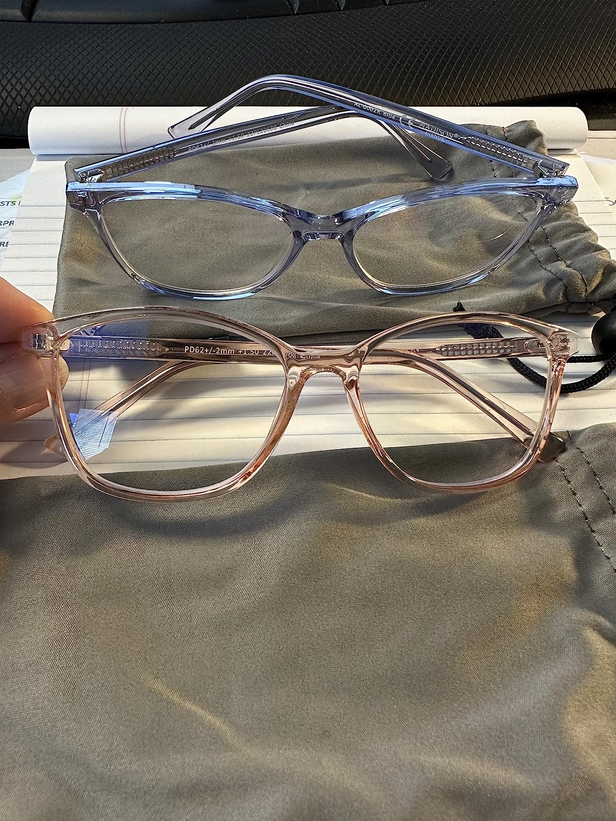 Madison Avenue Square Vintage TR90 Blue Light Blocking Reading Glasses for Women, Anti Eyestrain/Glare Computer Readers customer photo 2