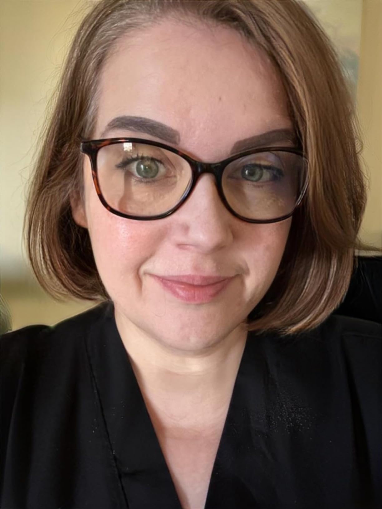Madison Avenue Square Vintage TR90 Blue Light Blocking Reading Glasses for Women, Anti Eyestrain/Glare Computer Readers customer photo 2