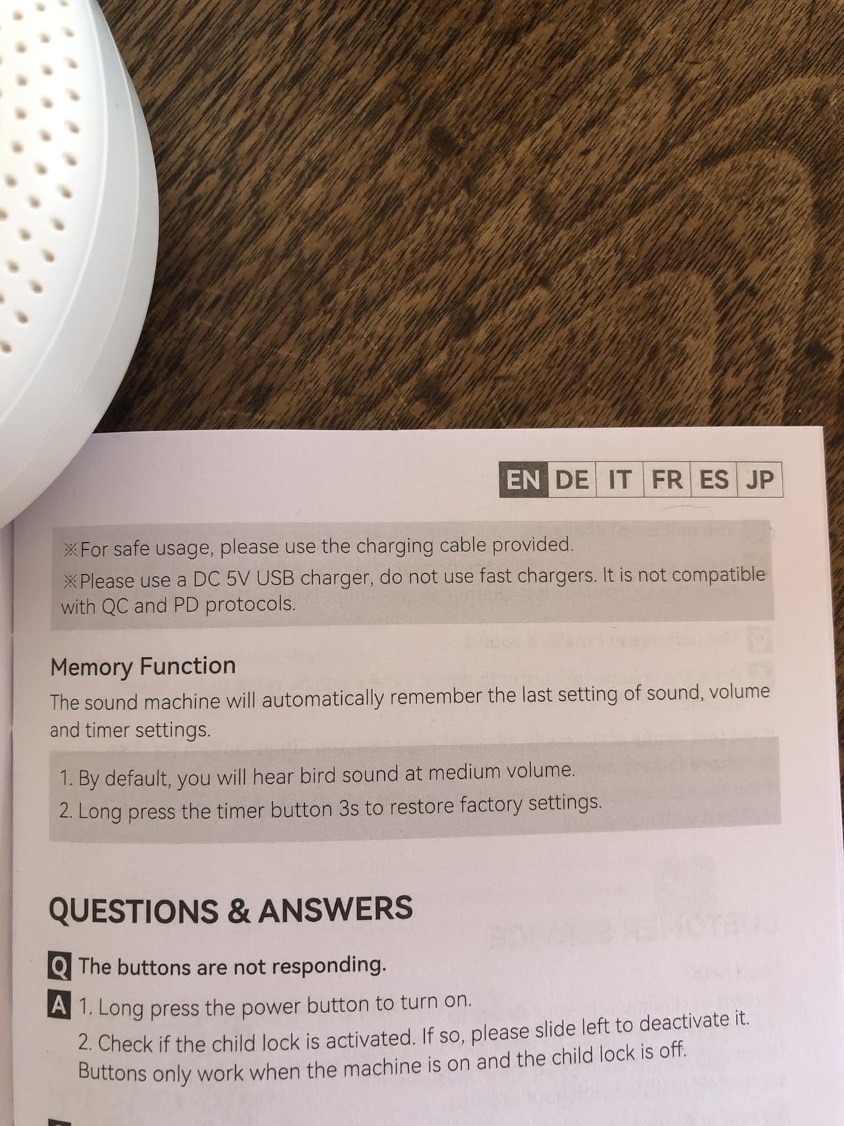 Dreamegg Portable Noise Machine for Baby Adult customer photo 1