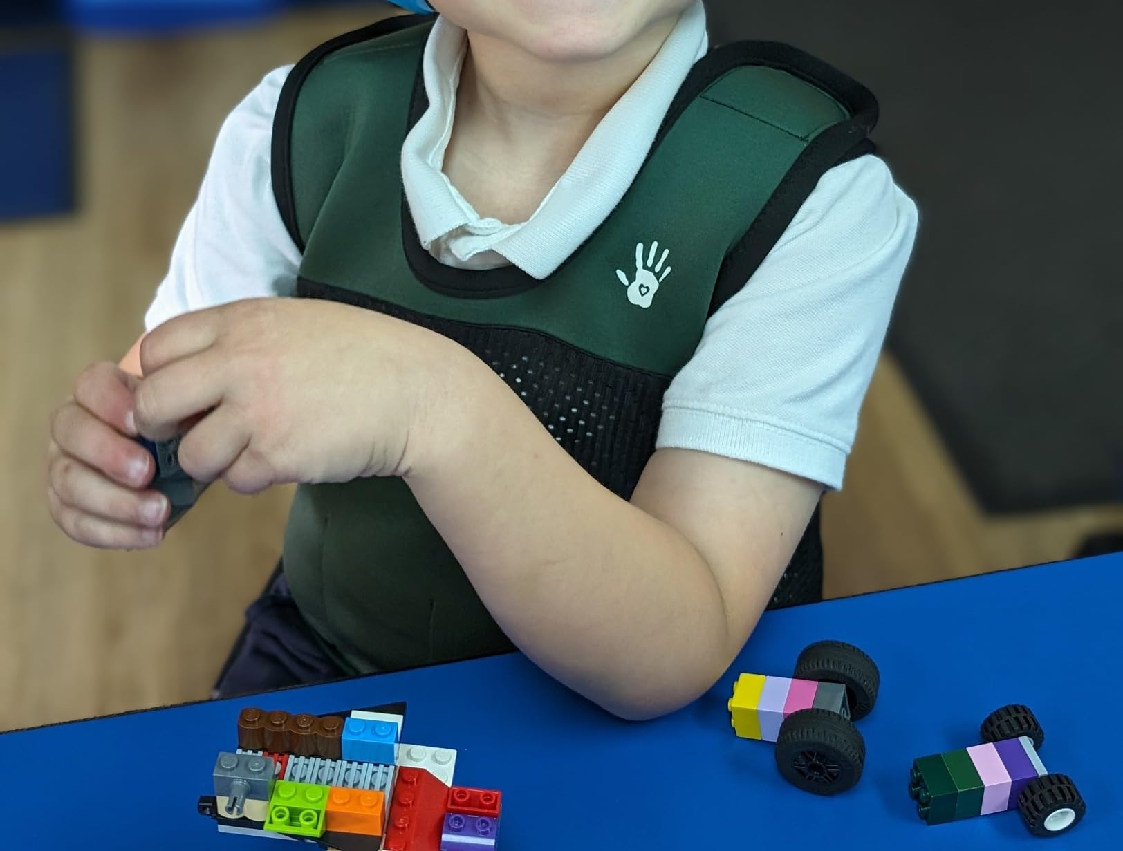 Weighted Vest For Kids - Adjustable Compression Vest With Six Removable Weights Included - Breathable Snug Fit Design customer photo 2