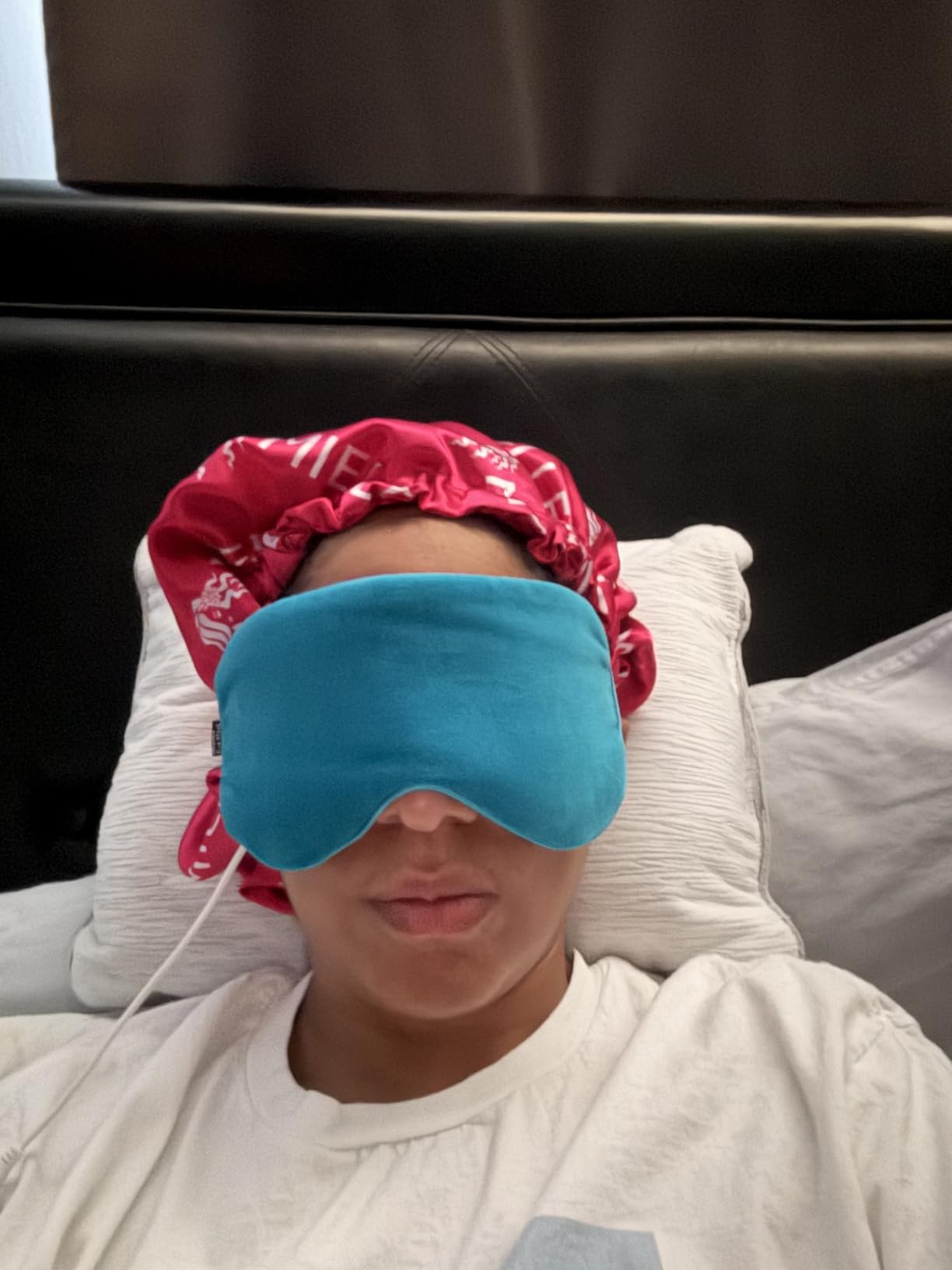 Heated Eye Mask, Warm Eye Compress Mask, USB Electric Eye Heating Pad with Temperature & Timer Control, Dry Eye Mask for Dry Eyes Blepharitis Sinus Migraine Stye MGD Puffiness Gray customer photo 2