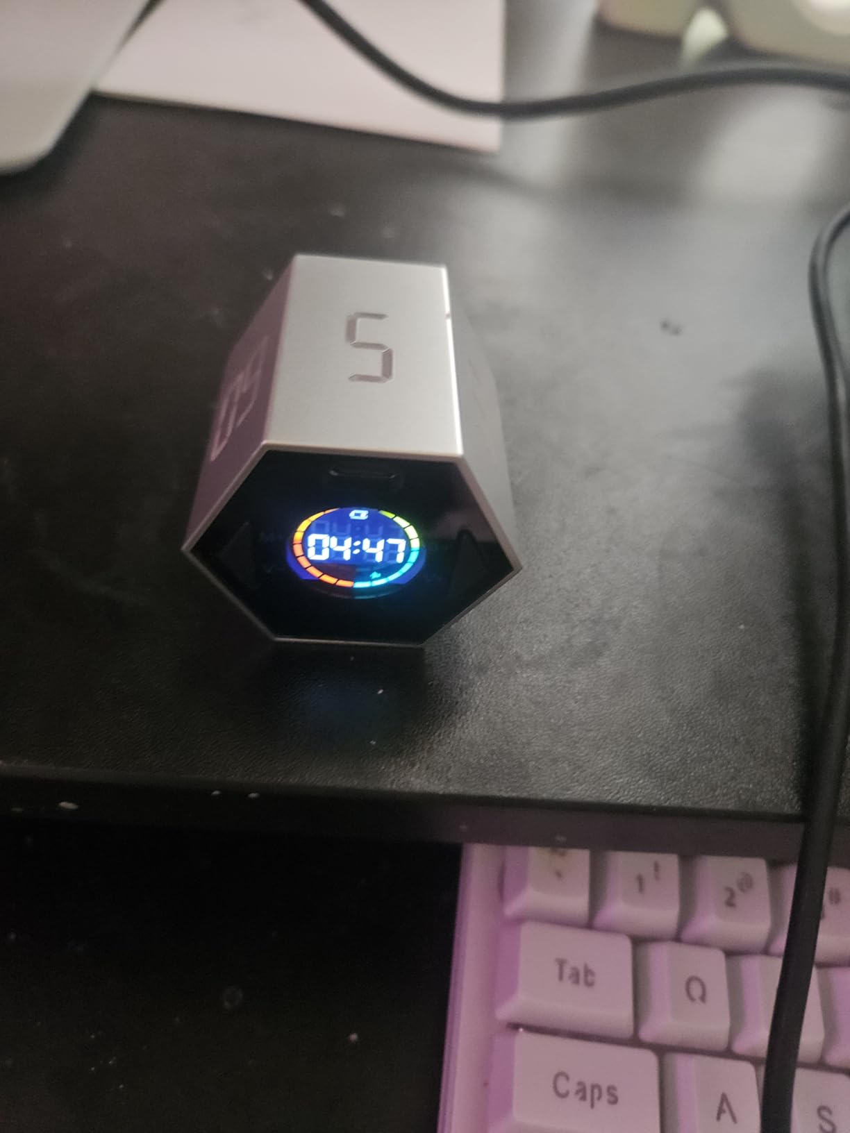 Ticktime Pomodoro Timer, Productivity Timer Cube, 5/15/25/30/45/60 Min Presets, Custom Countdown & Stopwatch, Sound/Vibration/Silent, Magnetic, Rechargeable, for ADHD Study Work customer photo 1
