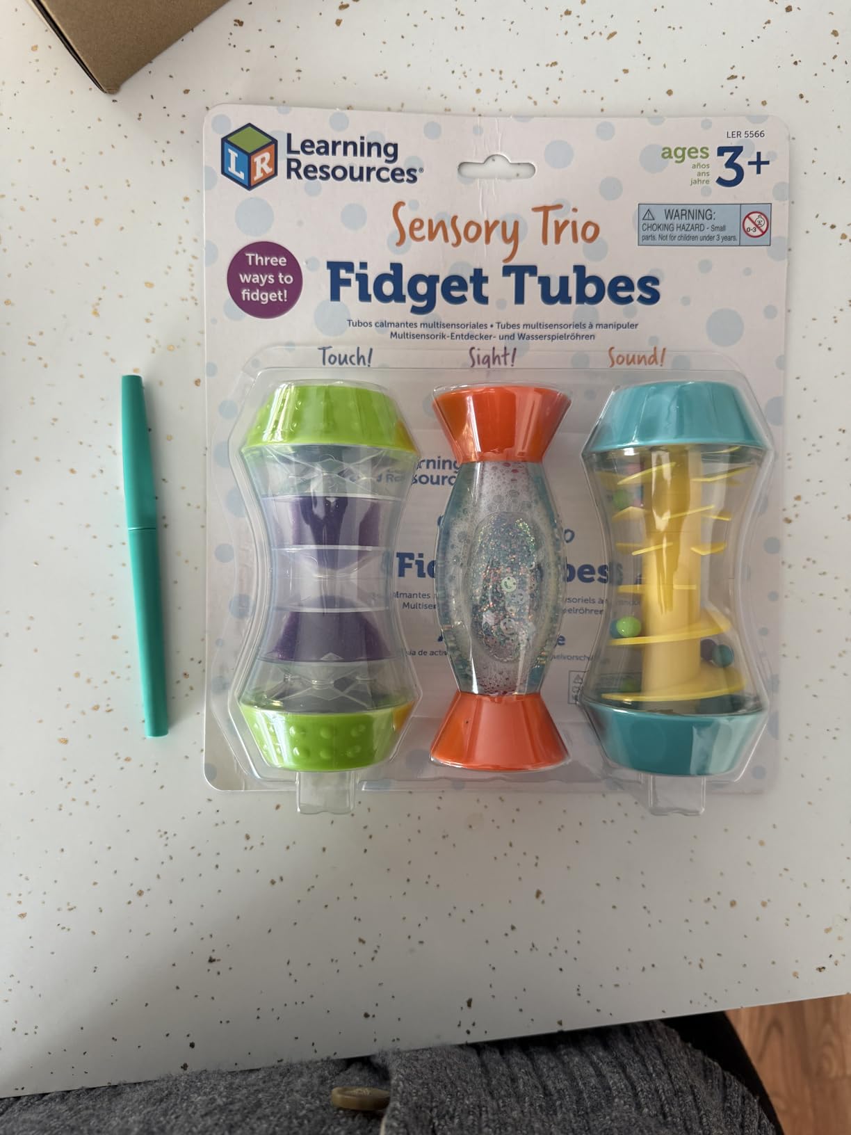 Learning Resources Sensory Trio Fidget Tubes - Sensory Toys for Toddlers, Calming Kids Fidget Toys, Classroom Calm Down Corner Supplies, Special Needs Travel Fidgets, Preschool Quiet Time Items customer photo 2