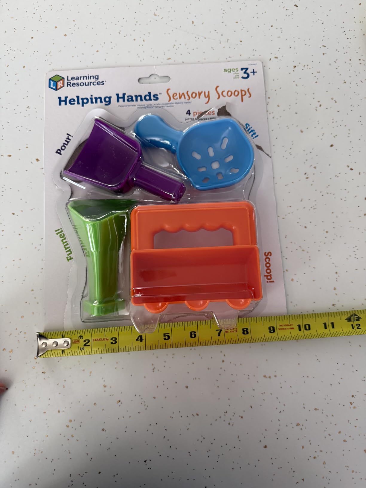 Learning Resources Helping Hands Sensory Scoops - Fidget Sand Toys, Water Bin Play, Tool Set, Fine Motor Games, Toddler Daycare Essentials, Preschool Sensory Bin Toys, Outdoor Toys for Toddlers 3-5 customer photo 2