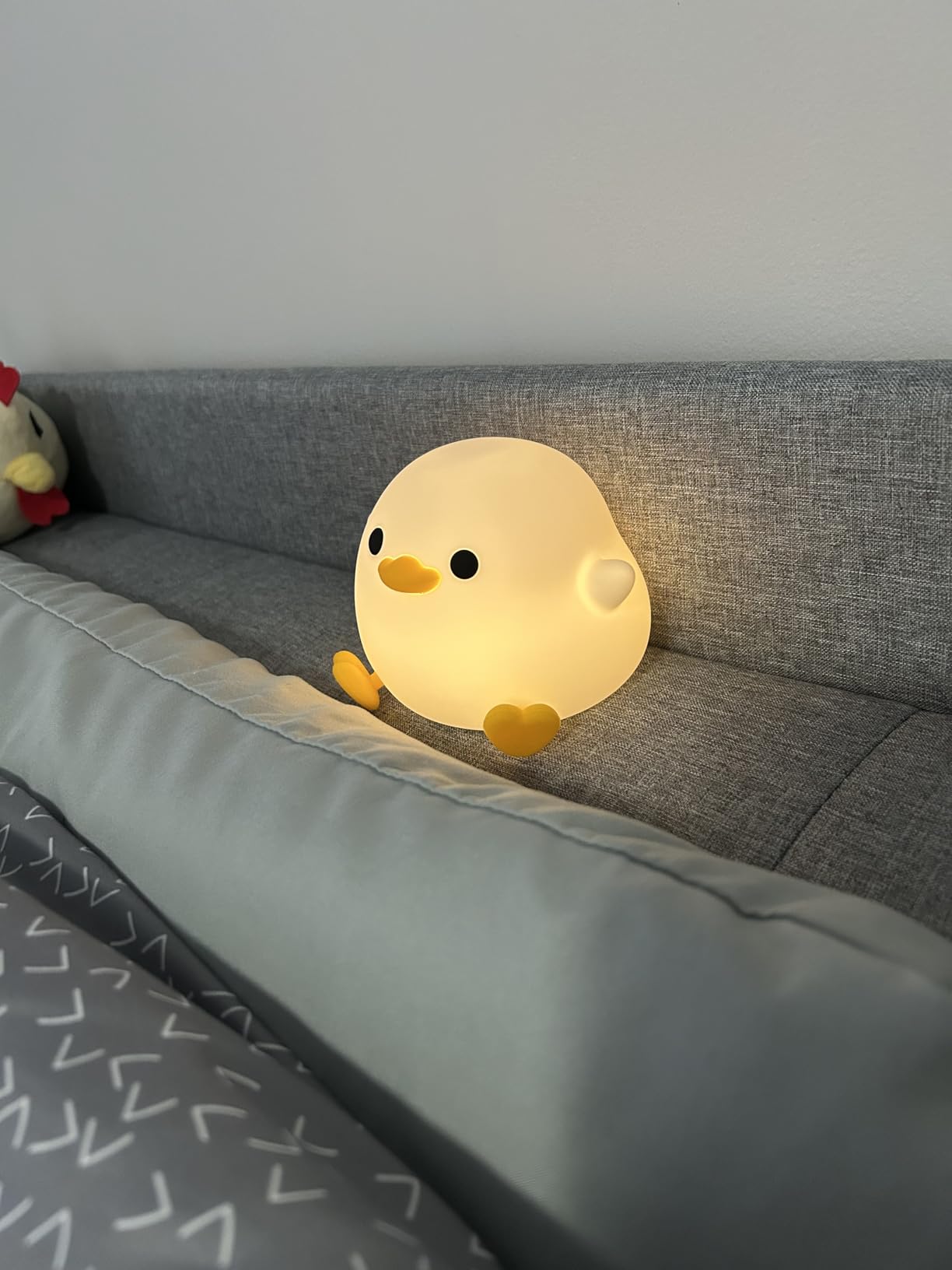 Amaredom DoDo Duck Night Light, Cute Duck Lamp, Silicone Dimmable Nursery Nightlight, Rechargeable LED Bedside Lamp with 20 Minutes Timer & Tap Control Baby Girls Women Bedrooms, Living Room customer photo 1