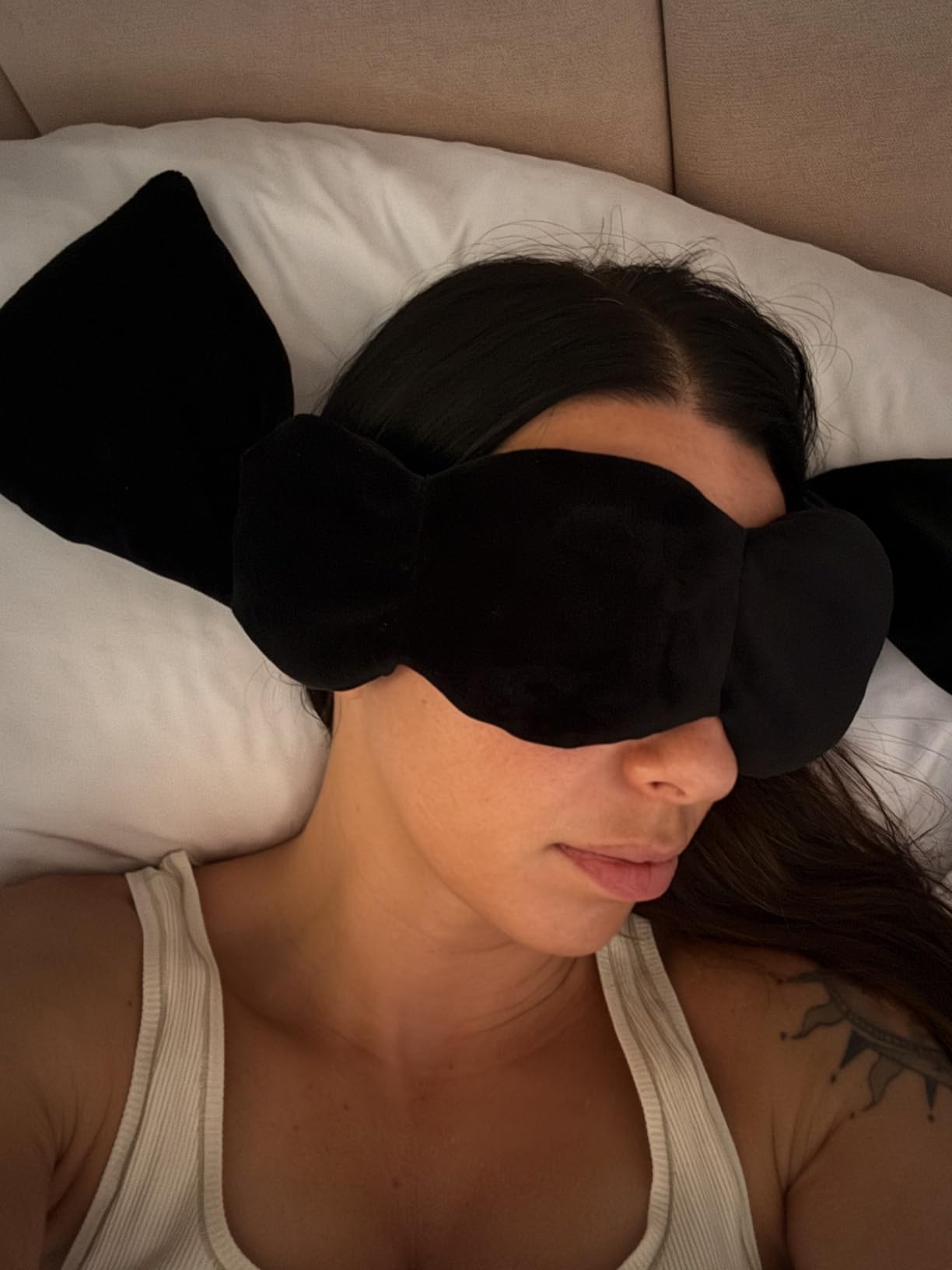 Nodpod Gentle Pressure Sleep Mask | Patented Light Blocking Design for Sleeping, Traveling & Relaxation - Midnight customer photo 2
