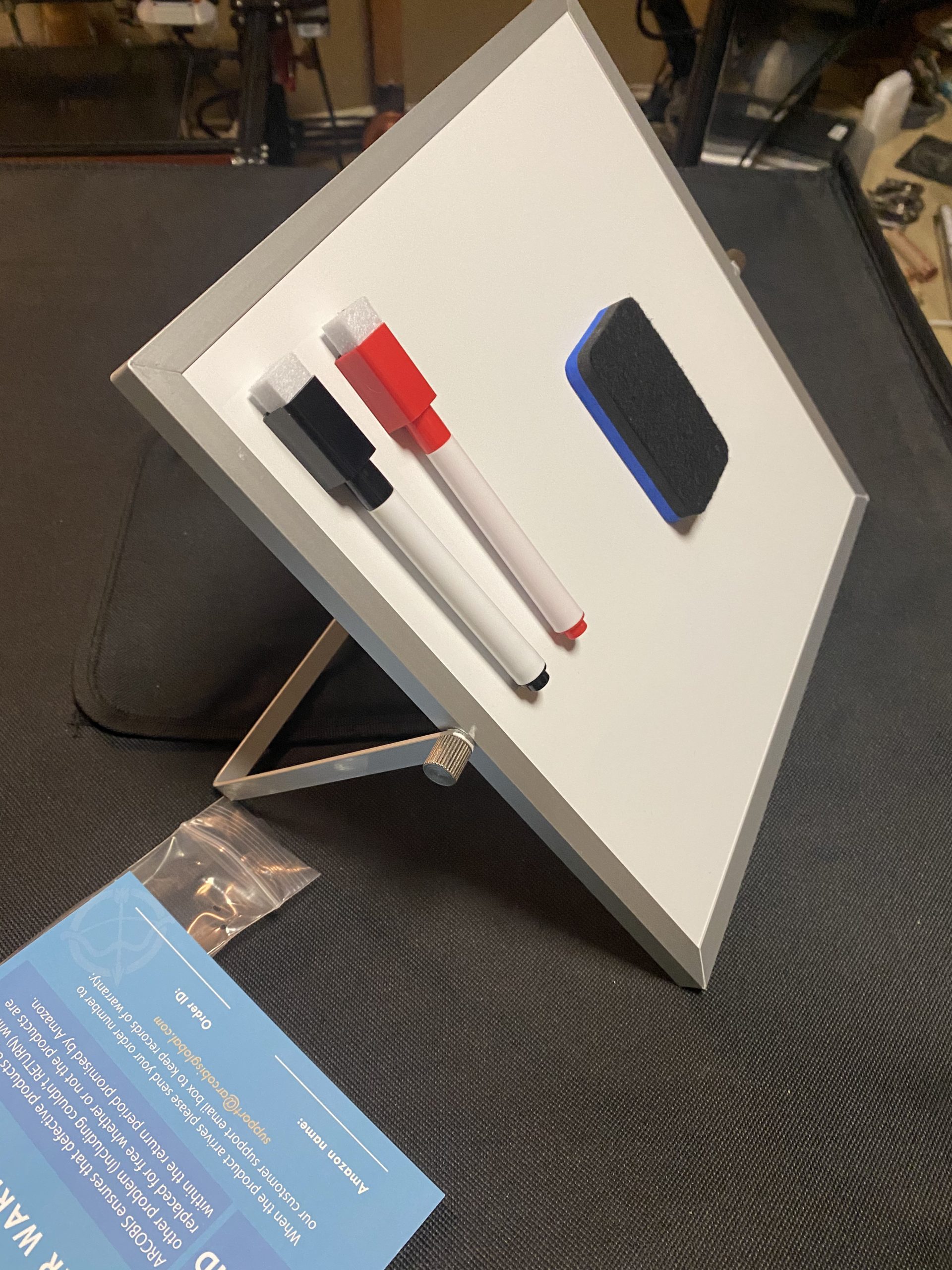 ARCOBIS Dry Erase White Board with Stand, 12